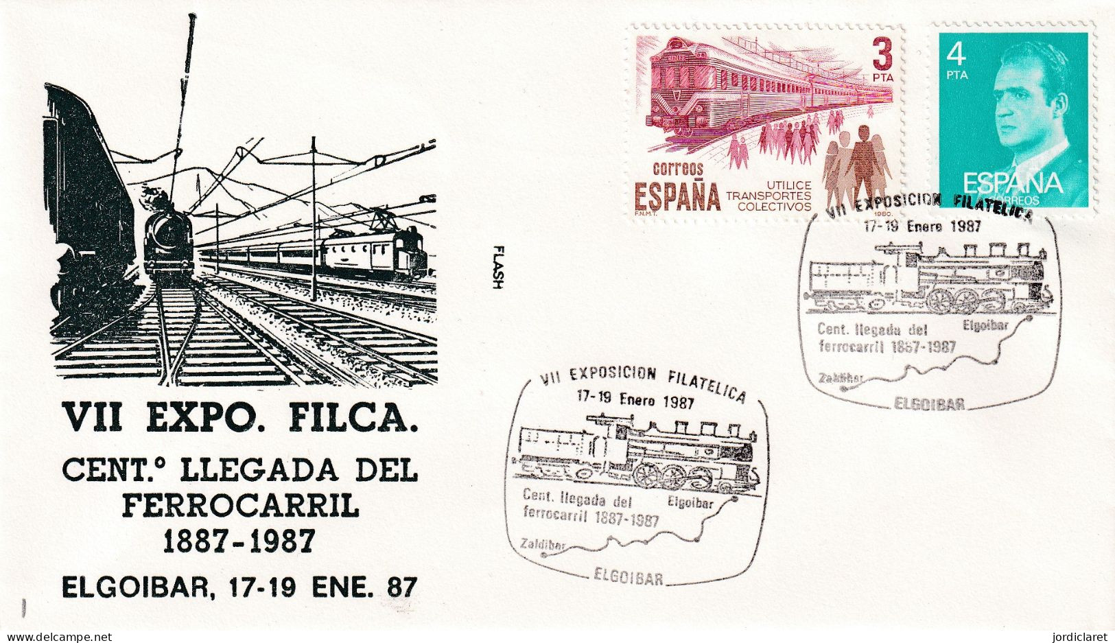 POSMARKET  ESPAÑA  1987 ELGOIBAR - Treinen
