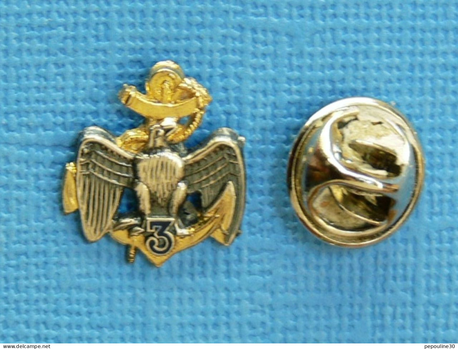 1 PIN'S /  ** INSIGNE 3°RIMA / 3°RÉGIMENT D'INFANTERIE DE MARINE ** . (DRAGO). - Militari