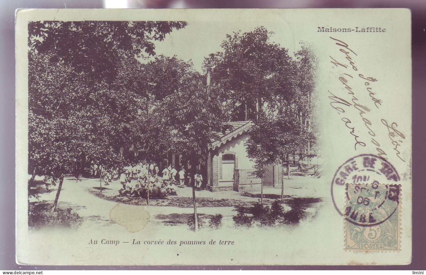 78 - MAISONS-LAFFITE - LE CAMP  - LE FRONT DES BANDIERES - CORVÉE DE PATATES - LOT DE 2 CARTES -  - Maisons-Laffitte