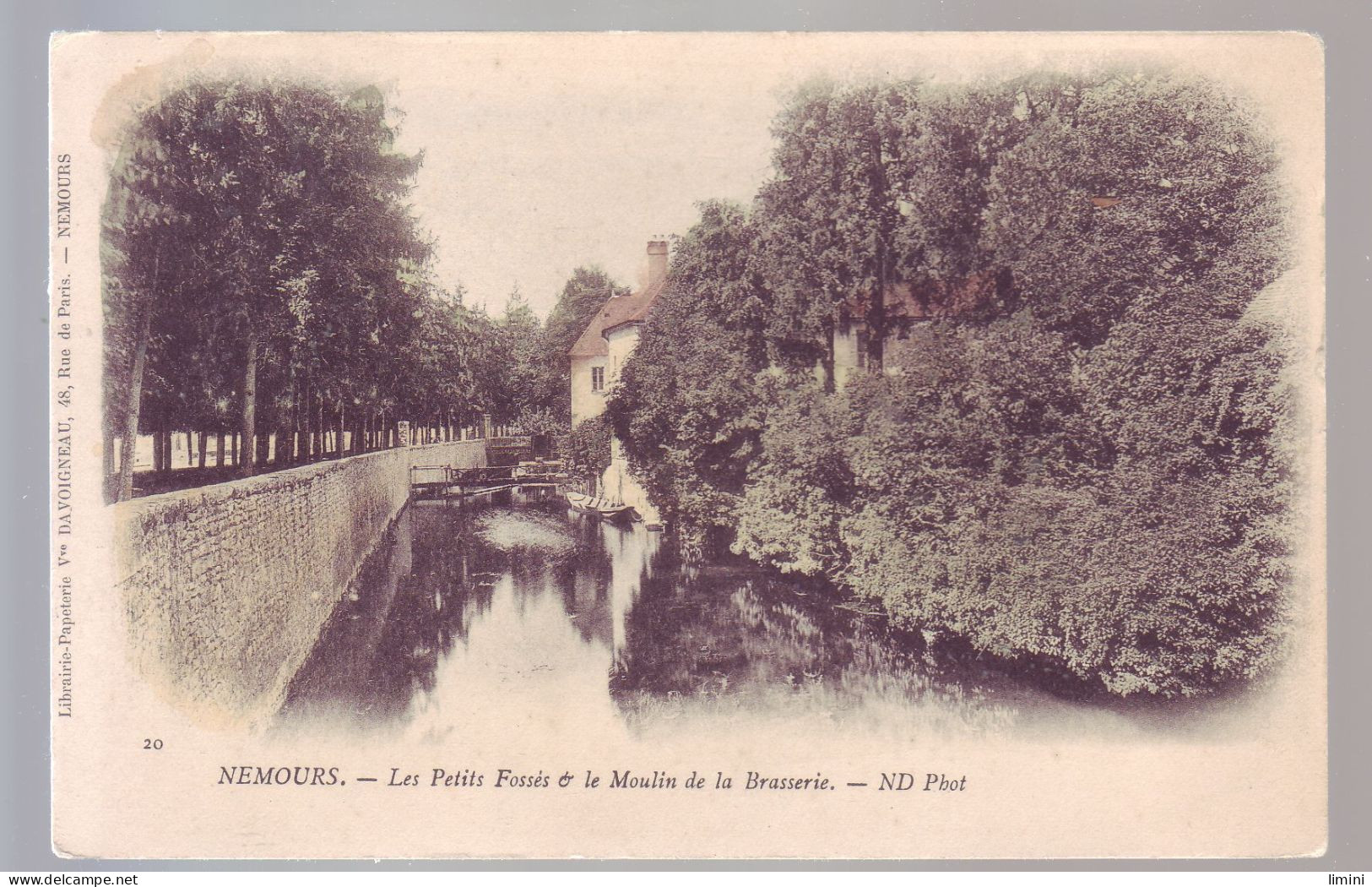 77 - NEMOURS - LES PETITS FOSSES ET LE MOULIN DE LA BRASSERIE - COLORISÉE -  - Nemours