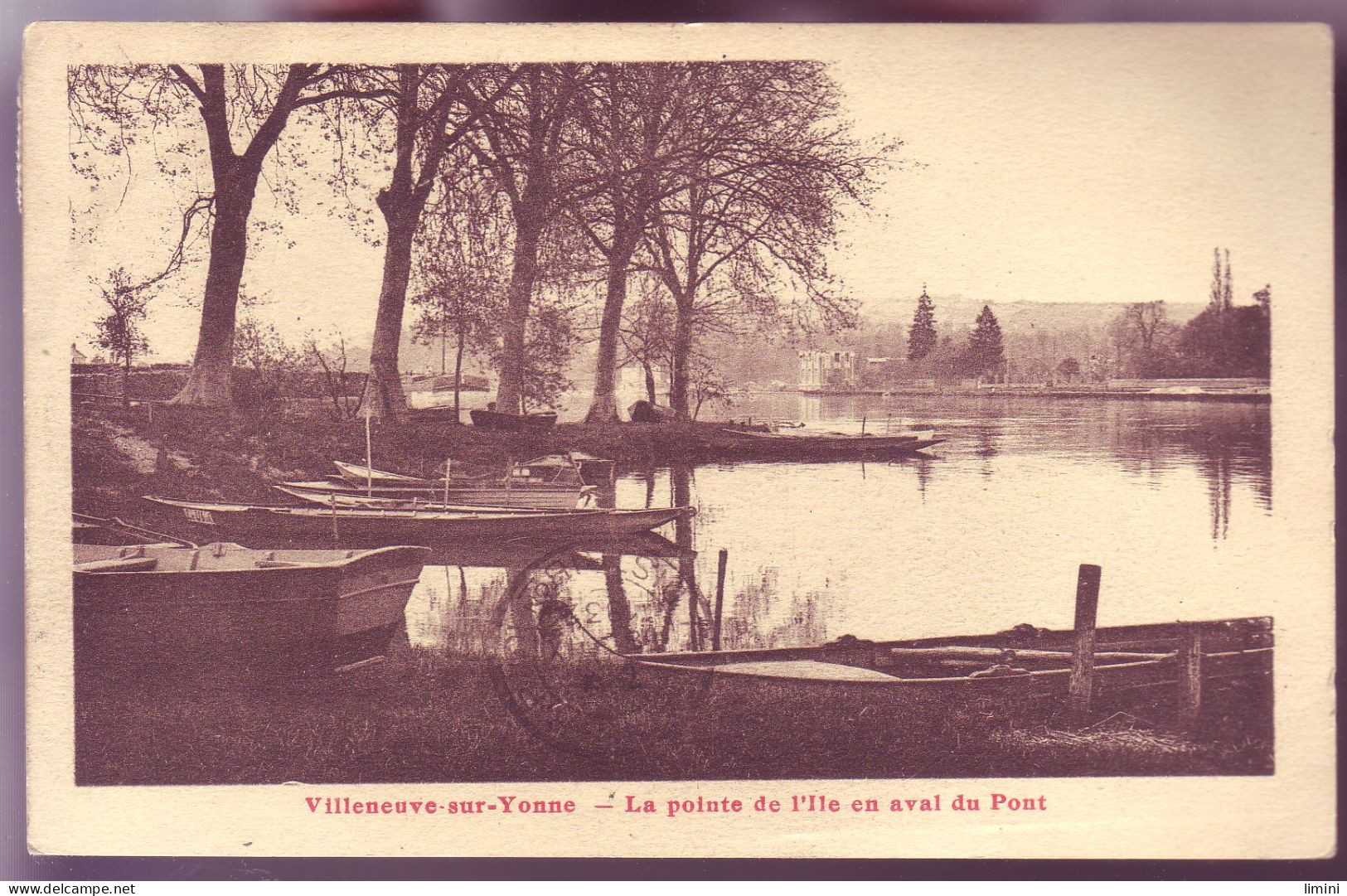 89 - VILLENEUVE-sur-YONNE - LA POINTE DE L'ILE EN AVAL DU PONT -  - Villeneuve-sur-Yonne