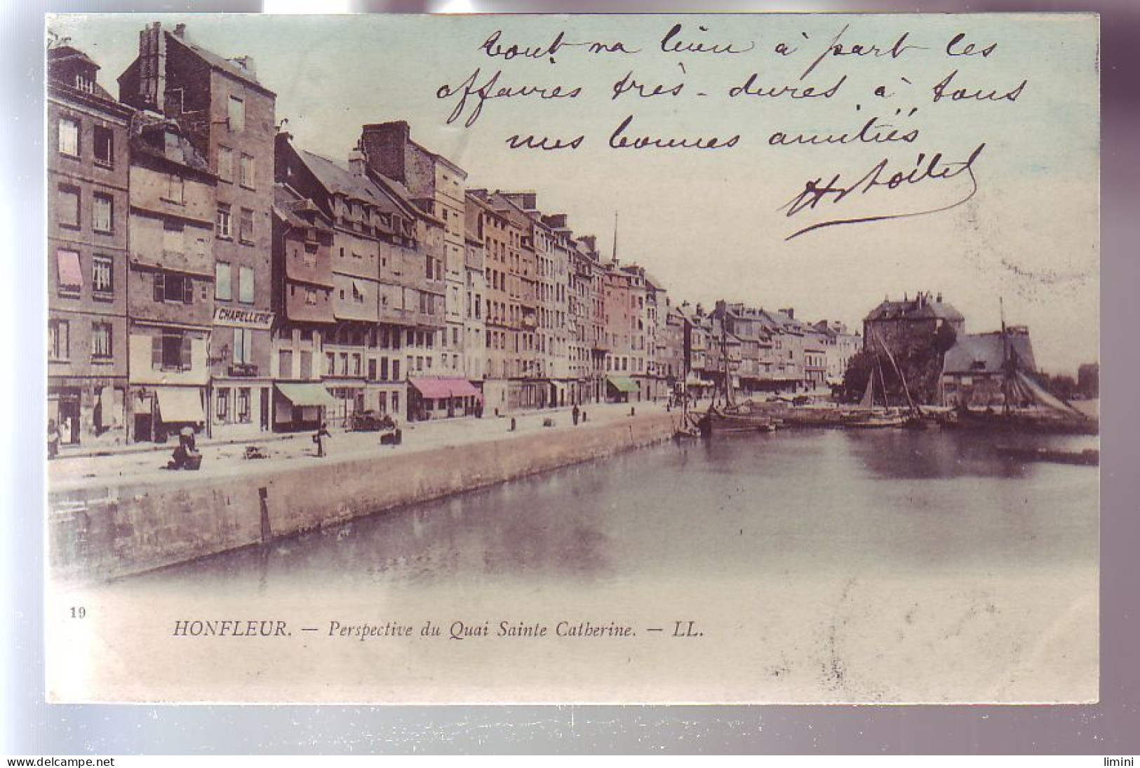 14 - HONFLEUR - LE QUAI SAINTE-CATHÉRINE - COLORISÉE -  - Honfleur