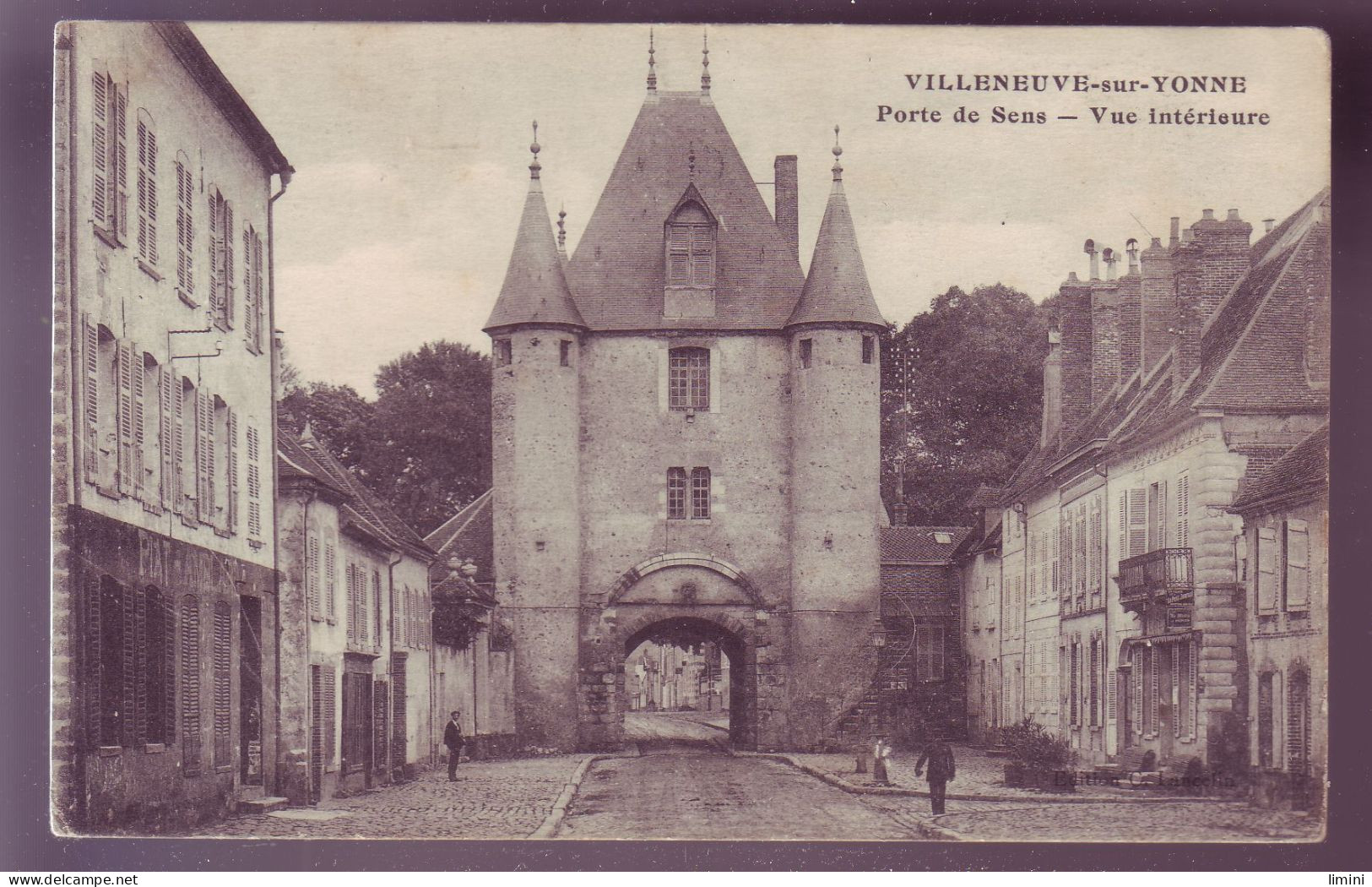89 - VILLENEUVE-sur-YONNE - PORTE DE SENS - VUE INTÉRIEURE - ANIMÉE -  - Villeneuve-sur-Yonne