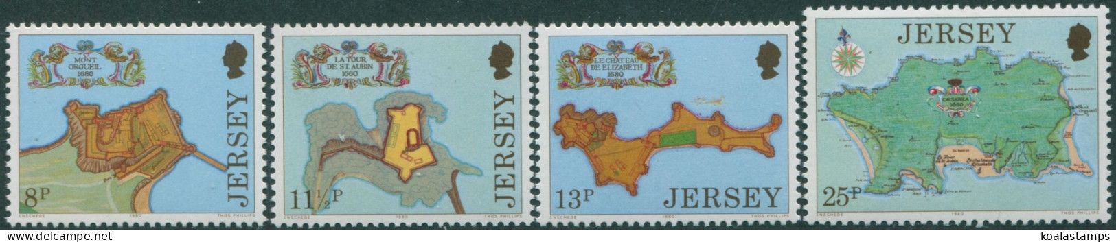 Jersey 1980 SG222-225 Fortresses Set MNH - Jersey