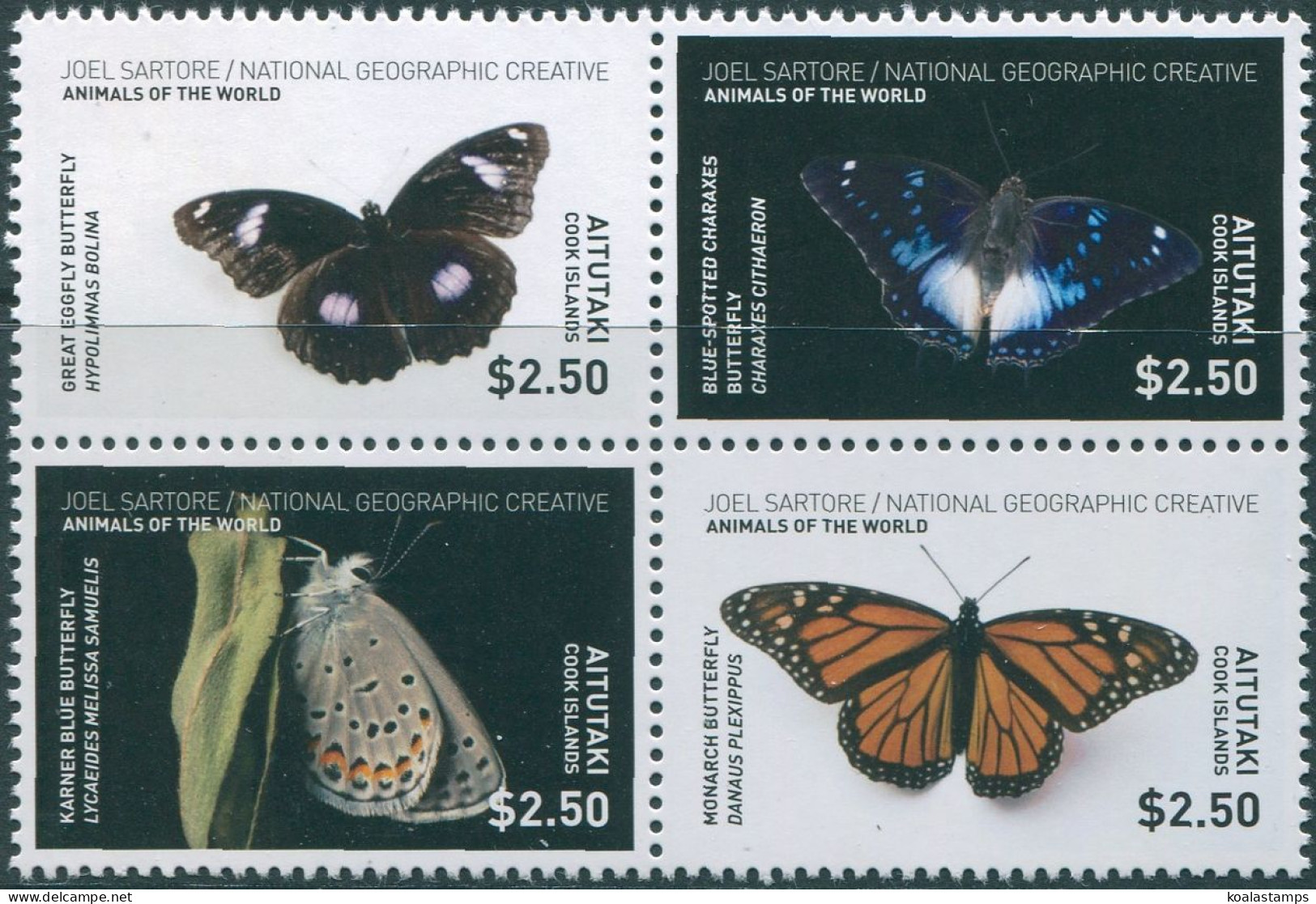 Aitutaki 2017 SG869-872 Butterflies Set MNH - Islas Cook