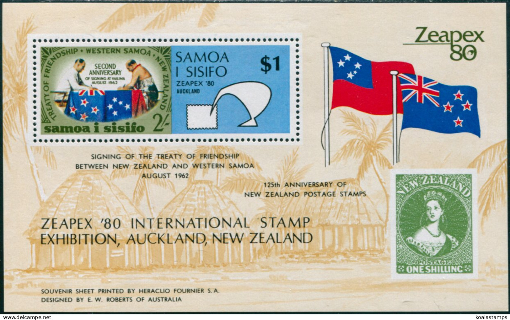 Samoa 1980 SG573 Zeapex Stamp Exhibition MS MNH - Samoa