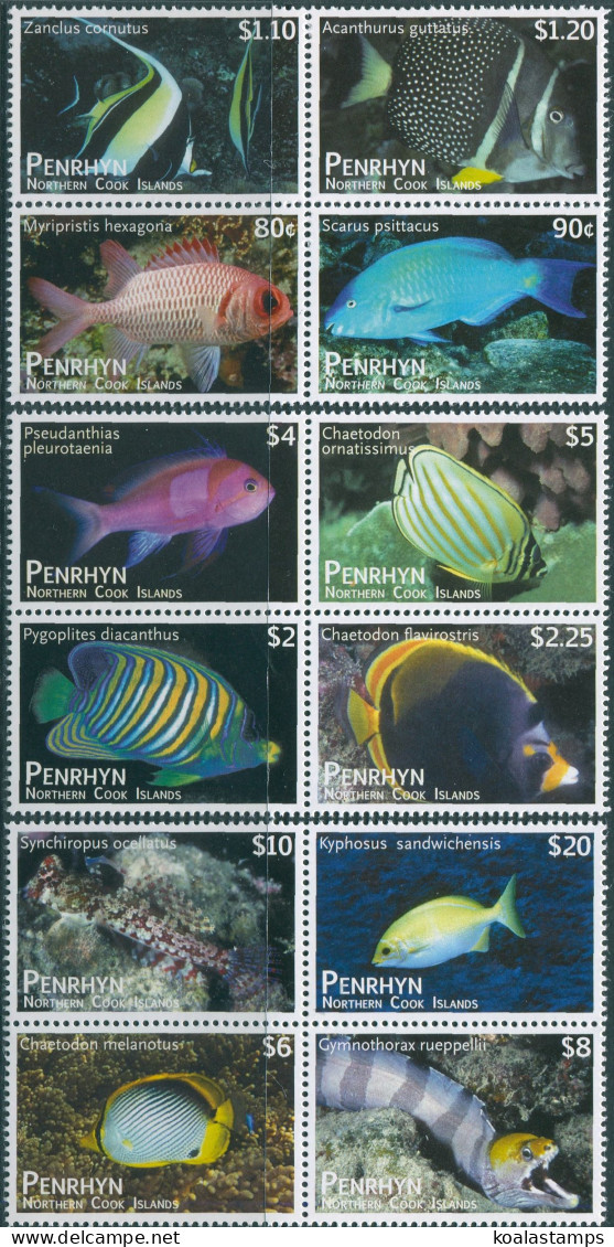 Cook Islands Penrhyn 2012 SG604-615 Fish Set MNH - Penrhyn