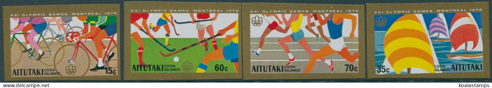 Aitutaki 1976 SG190-193 Olympic Games Set Imperf MNH - Cook Islands