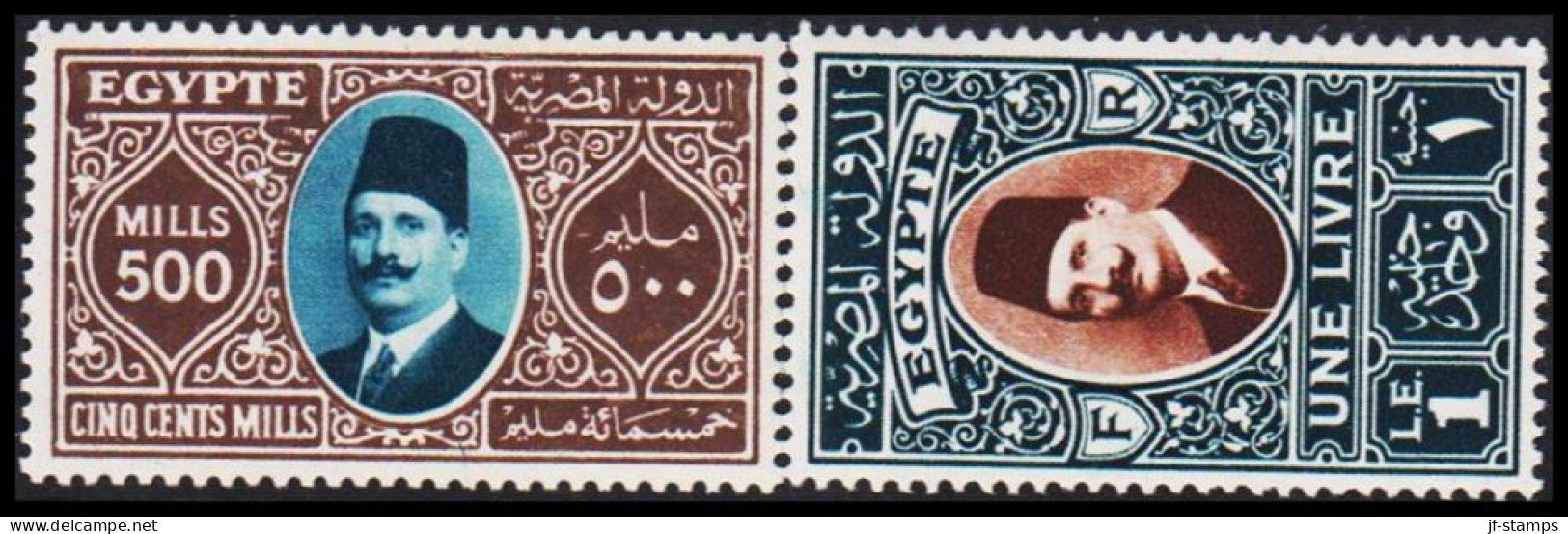 1927. EGYPT. Fuad 500 MILLS And £ 1 In Complete Set. Hinged. Beautiful Topvalues.  (Michel 160-163) - JF545588 - Nuovi