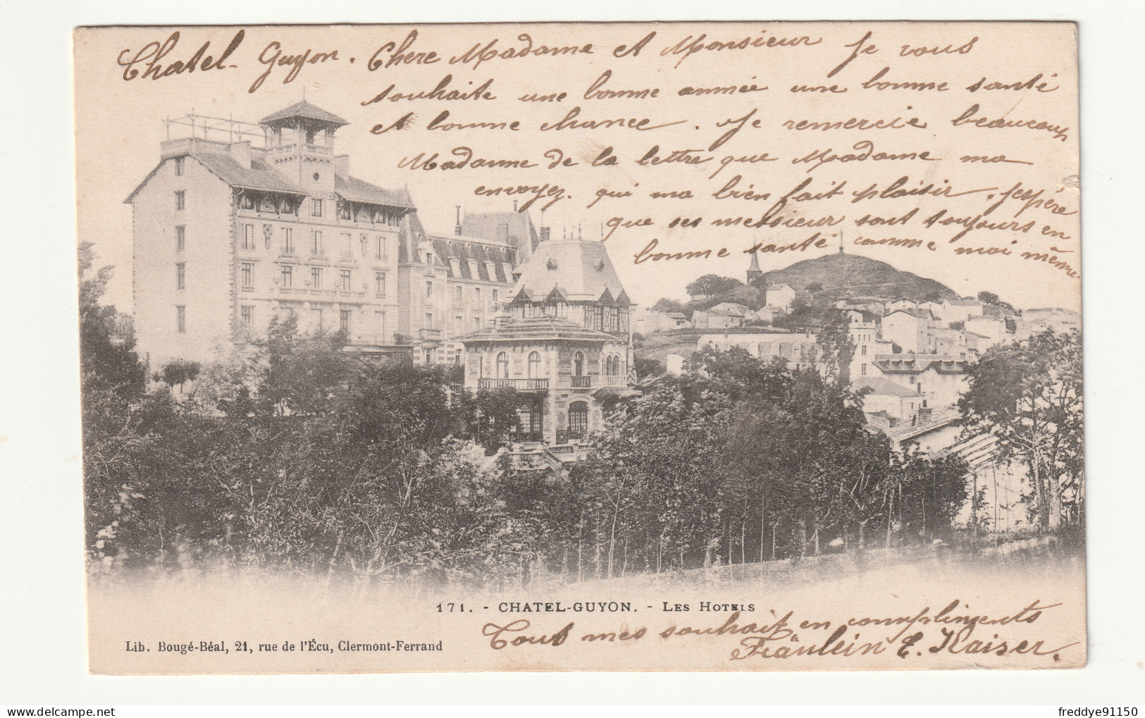 CPA 63 . Chatel Guyon . Les Hôtels . 1903 - Châtel-Guyon