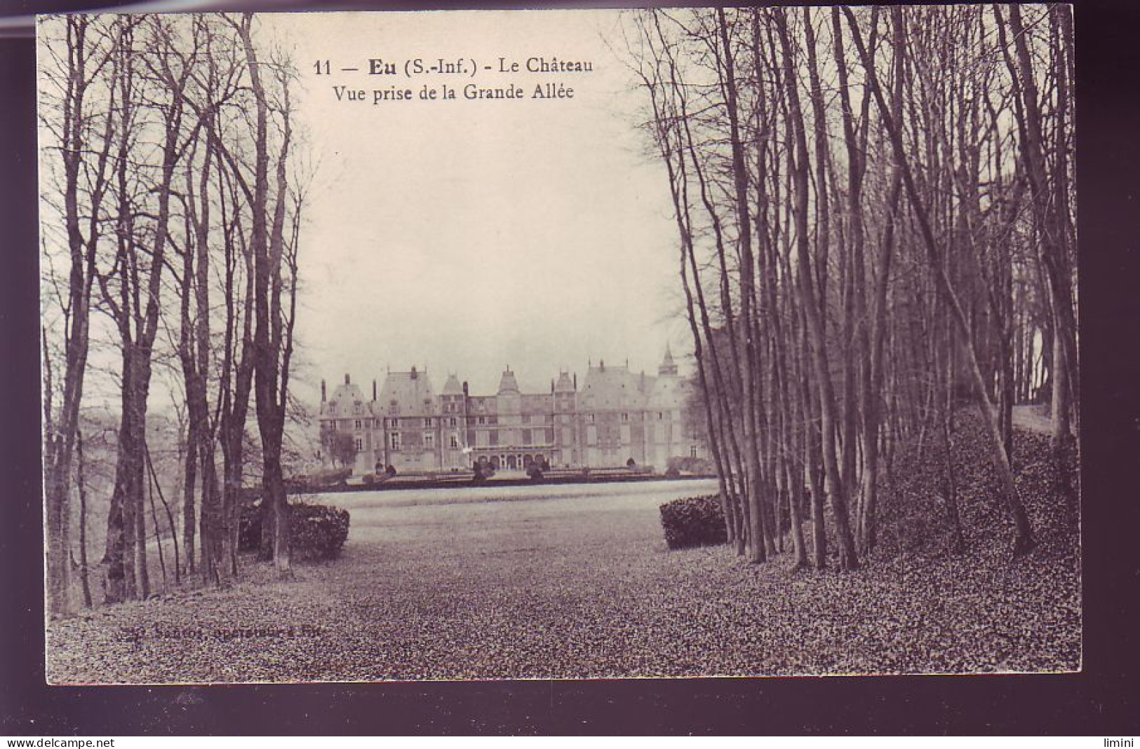 76 - EU - LE CHATEAU - LA GRANDE ALLEE  ET COTE PARC - LOT DE 2 CPA  - Eu