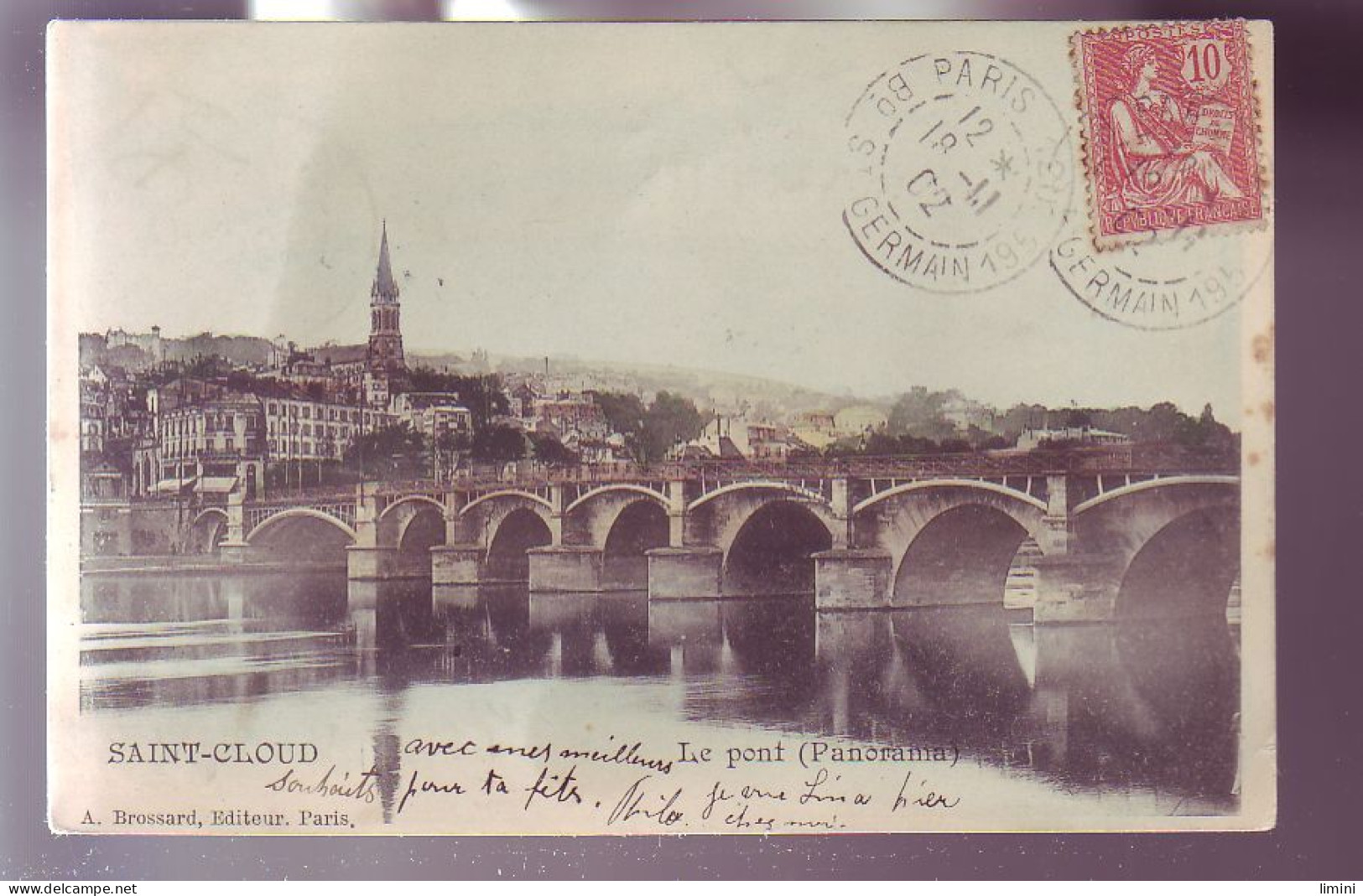 92 - SAINT-CLOUD - LE PONT - COLORISEE -  - Saint Cloud