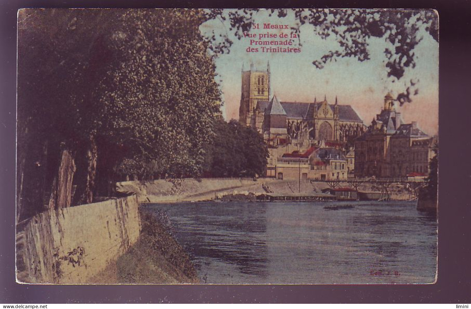 77 - MEAUX - VUE PRISE DE LA PROMENADE DES TRINITAIRES - COLORISEE -  - Meaux