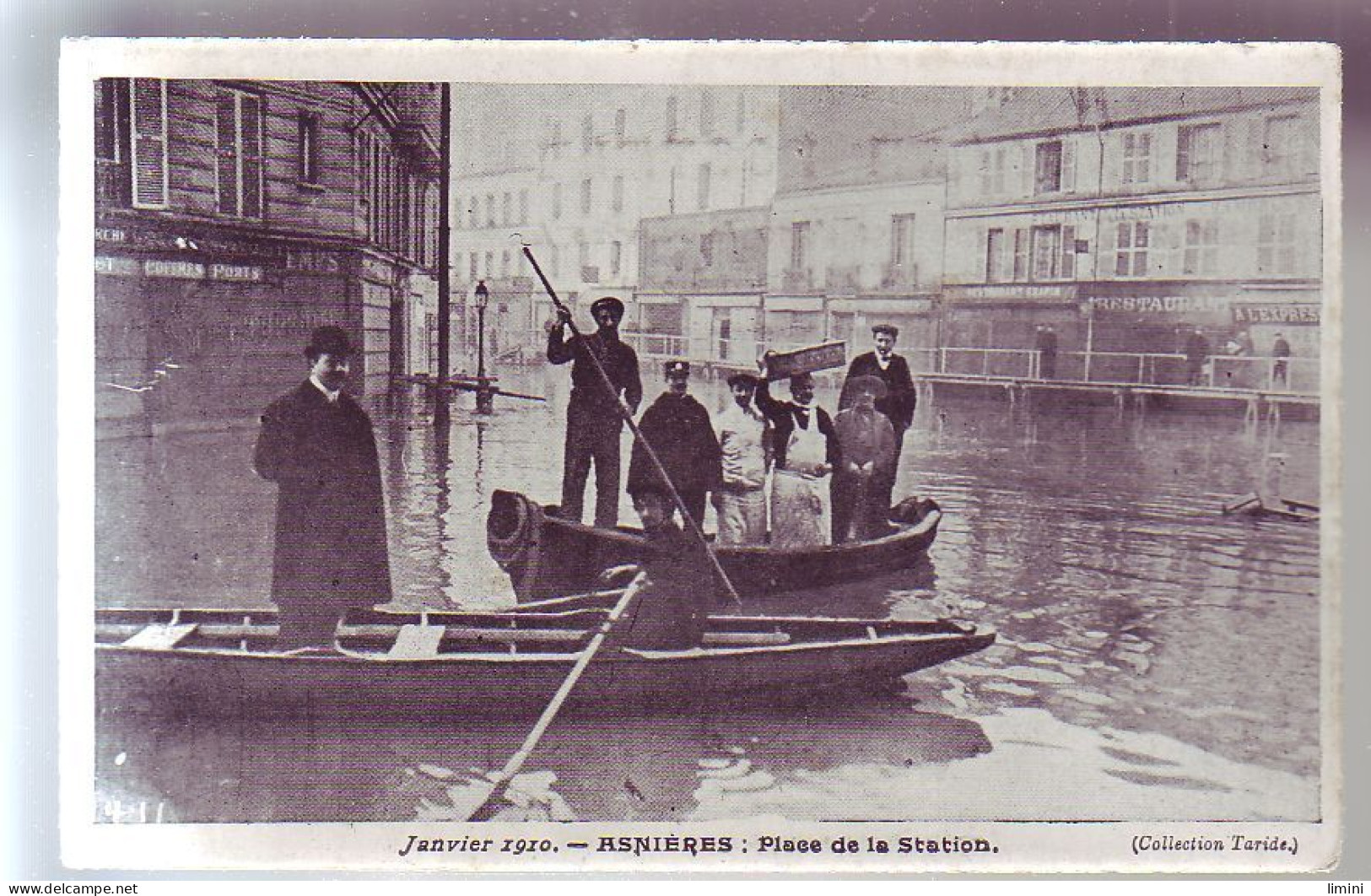 92 - ASNIERES - JANVIER 1910 - PLACE DE LA STATION - ANIMEE -  - Asnieres Sur Seine