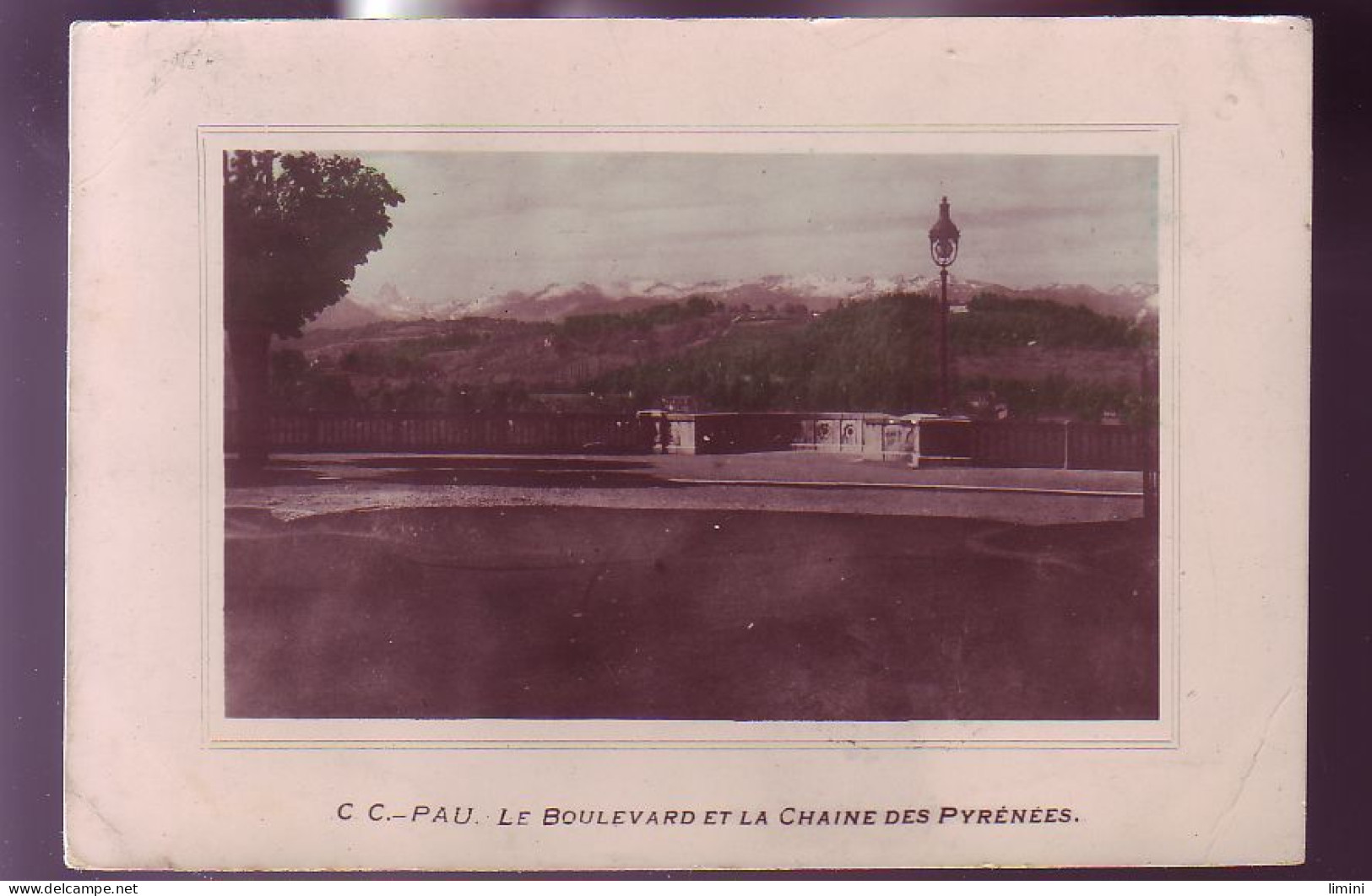 64 - PAU - BOULEVARD ET CHAINE DES PYRENEES -  - Pau
