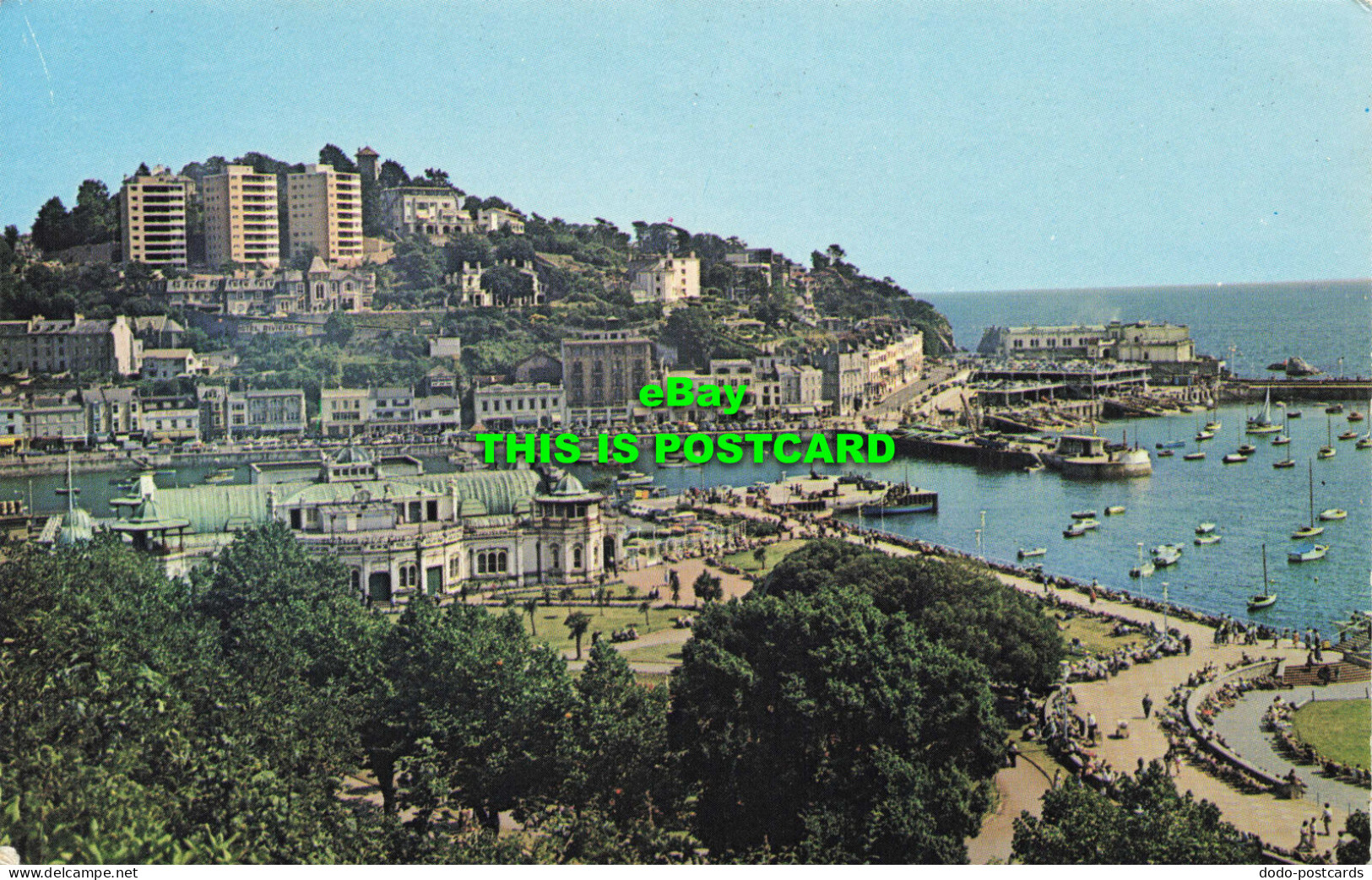 R581201 Torquay. Pavilion And Harbour From Rock Walk. Plastichrome. W. R. Bawden - Monde