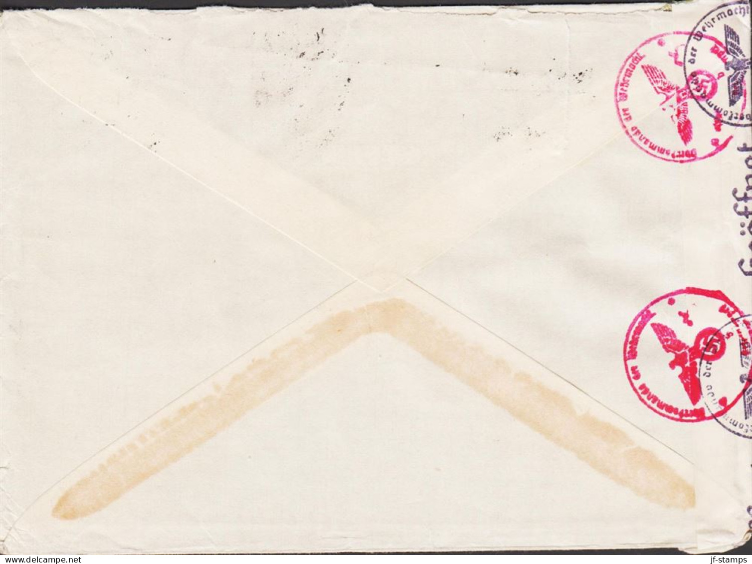 1941. NORGE. Fine Censored Envelope With 2 Ex 30 ØRE Turism (Sunnfjord) And 20 ØRE 
 Lion T... (Michel 202+) - JF545663 - Storia Postale