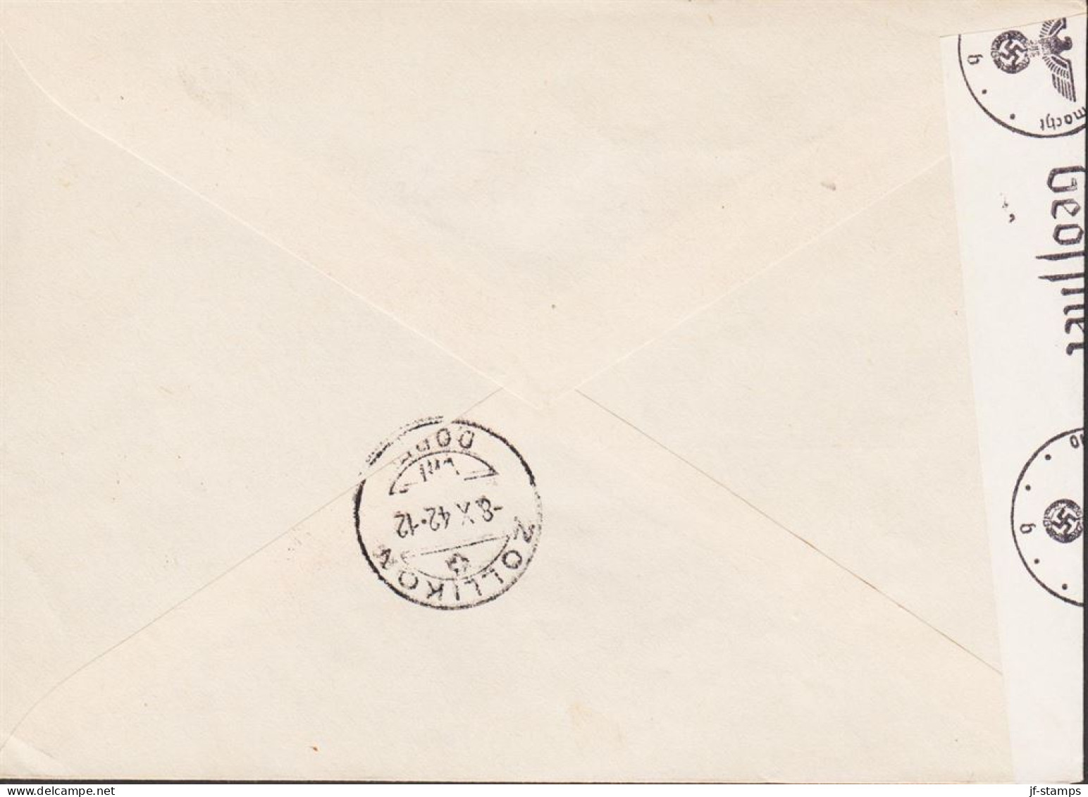 1944. NORGE. Fine Registered Envelope To Schweiz With Pair 20+30 ØRE Quisling RIKSTINGET 1942... (Michel 271) - JF545673 - Cartas & Documentos