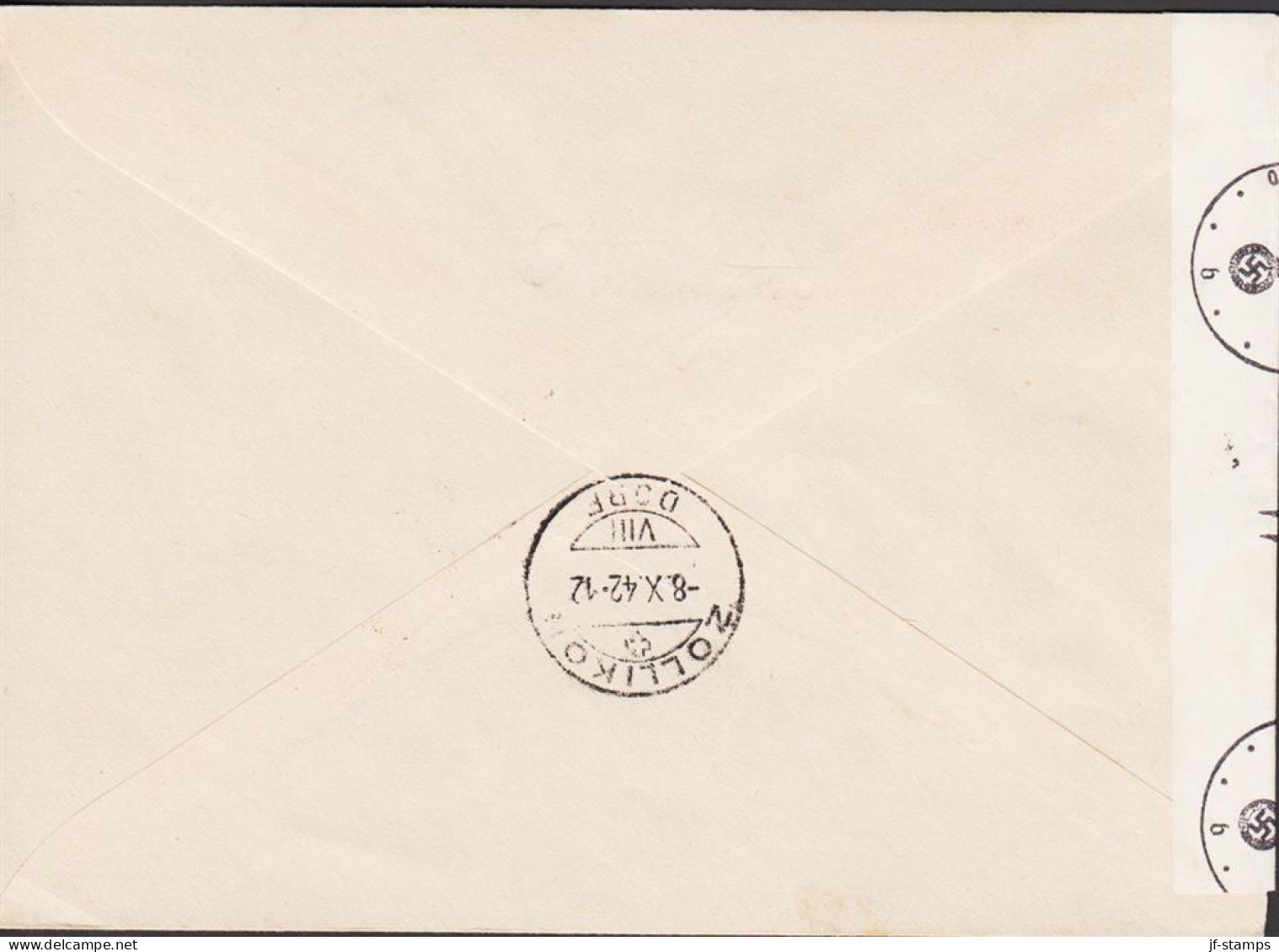 1944. NORGE. Fine Registered Envelope To Schweiz With Pair 20+30 ØRE Quisling RIKSTINGET 1942... (Michel 271) - JF545674 - Lettres & Documents