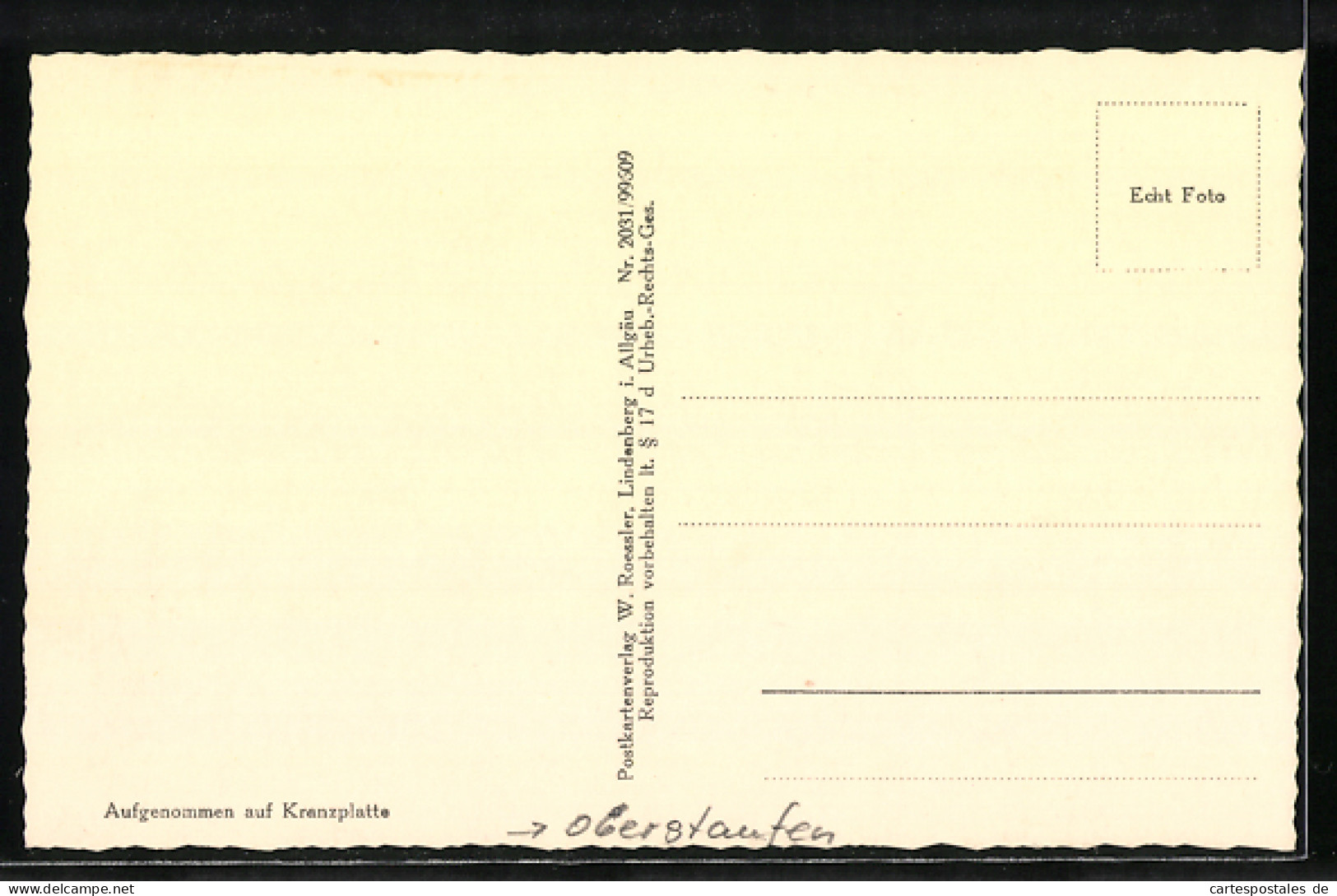 AK Oberstaufen, Ortsansicht Mit Rindalphorn Und Hochgrat  - Oberstaufen