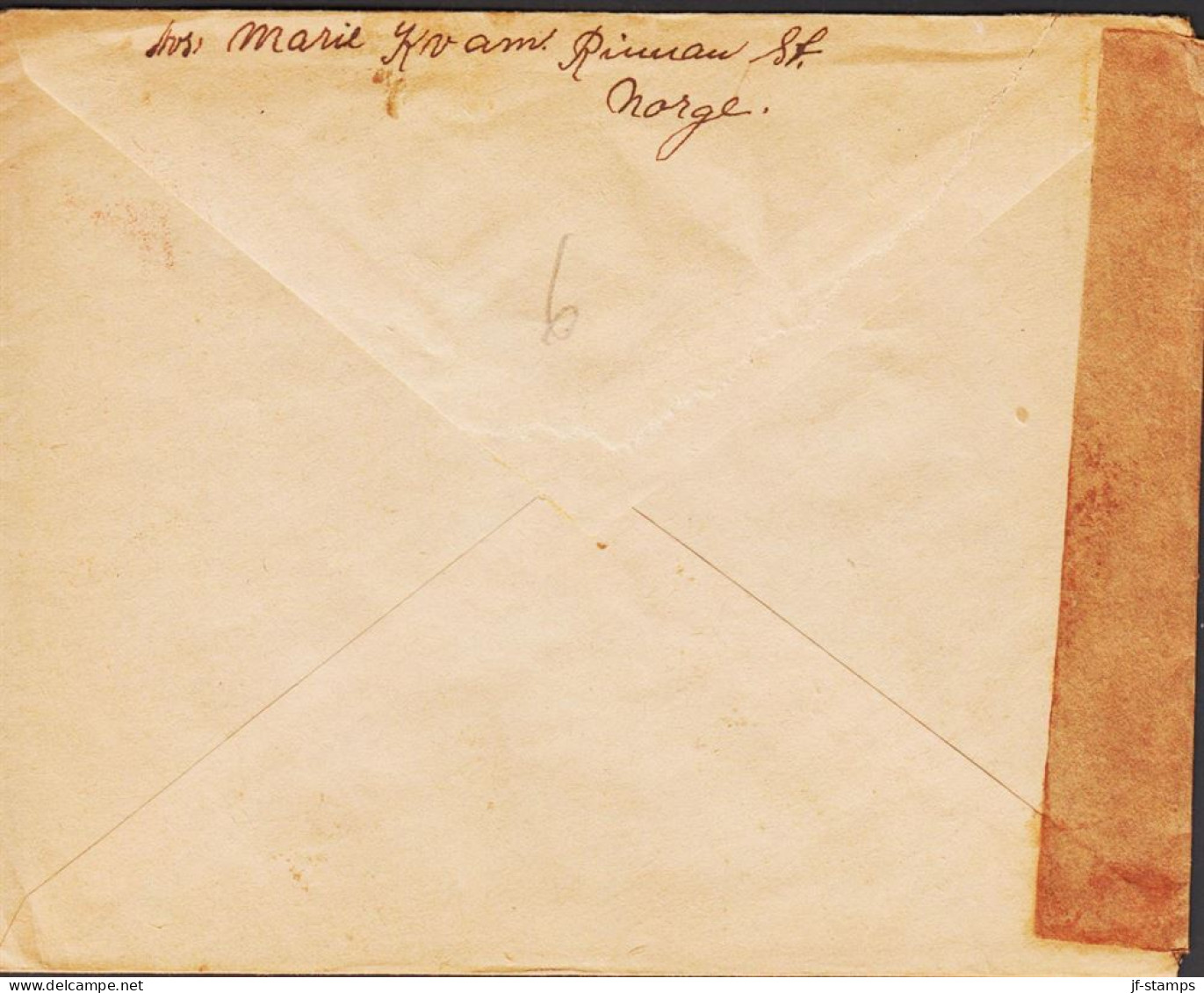 1941. NORGE. Very Interesting Censored Envelope With 20 ØRE Lion Cancelled LEVANGER 26 8 44 T... (MICHEL 184) - JF545681 - Cartas & Documentos