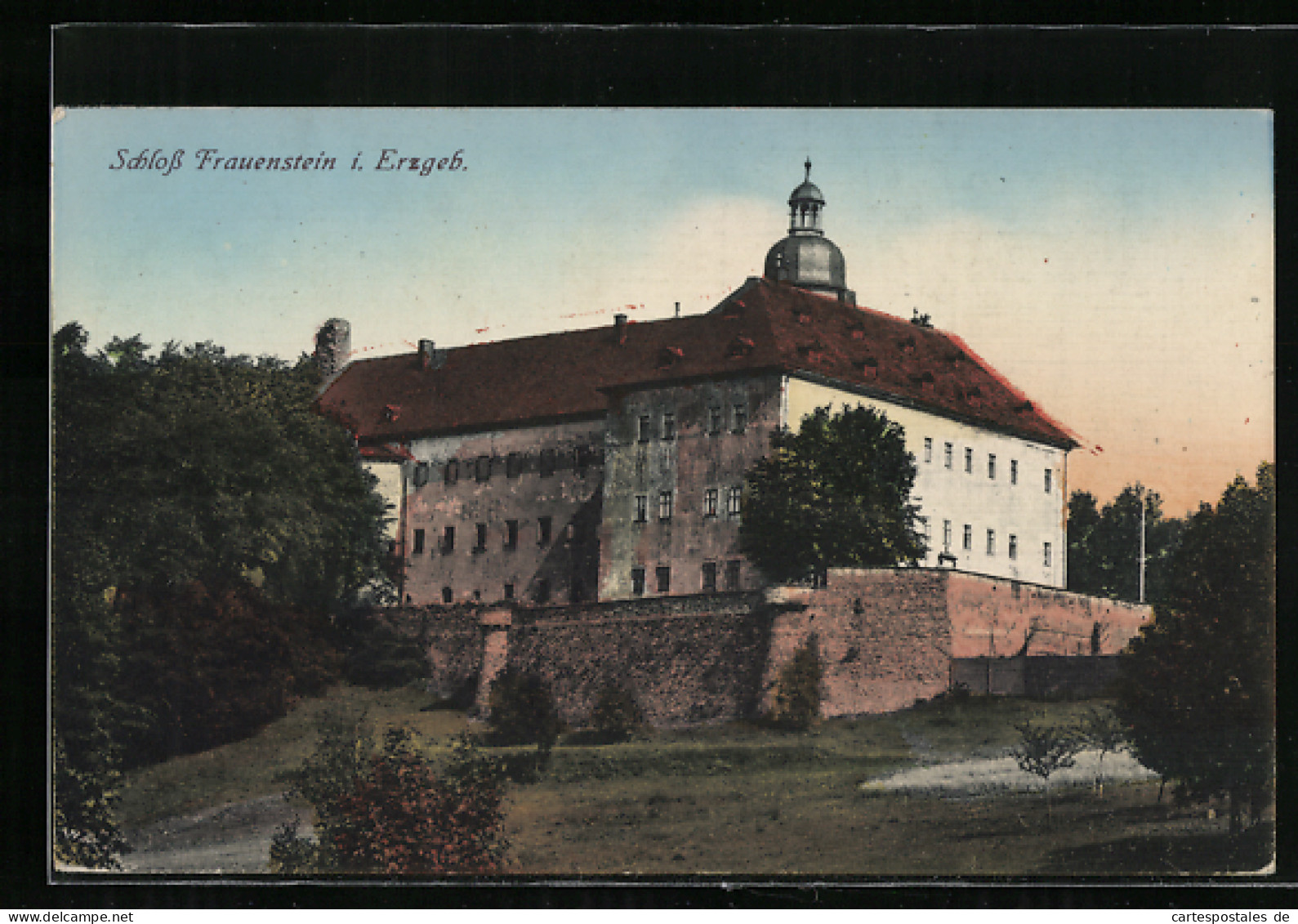 AK Frauenstein Im Erzgebirge, Blick Zum Schloss  - Frauenstein (Erzgeb.)