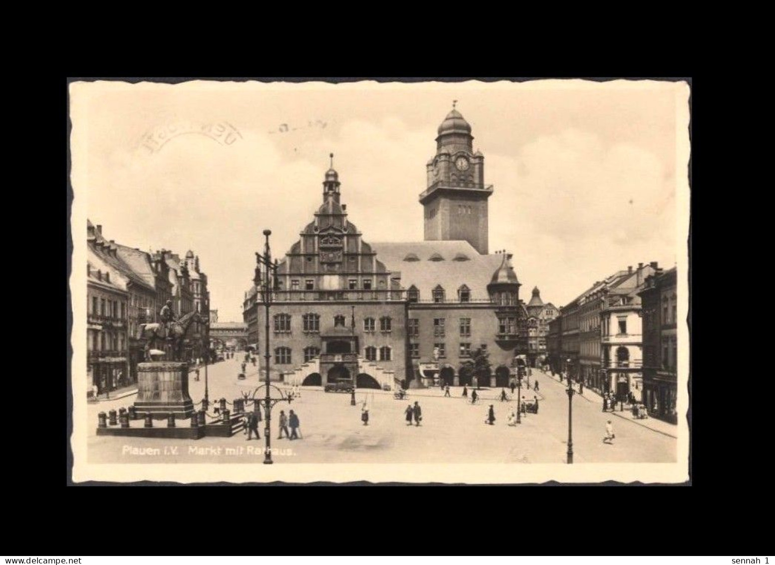 Deutsches Reich / Germany: Ansichtskarte / Postcard 'Plauen [08523 – O-9900] – Markt Mit Rathaus', Gebraucht / Used - Plauen
