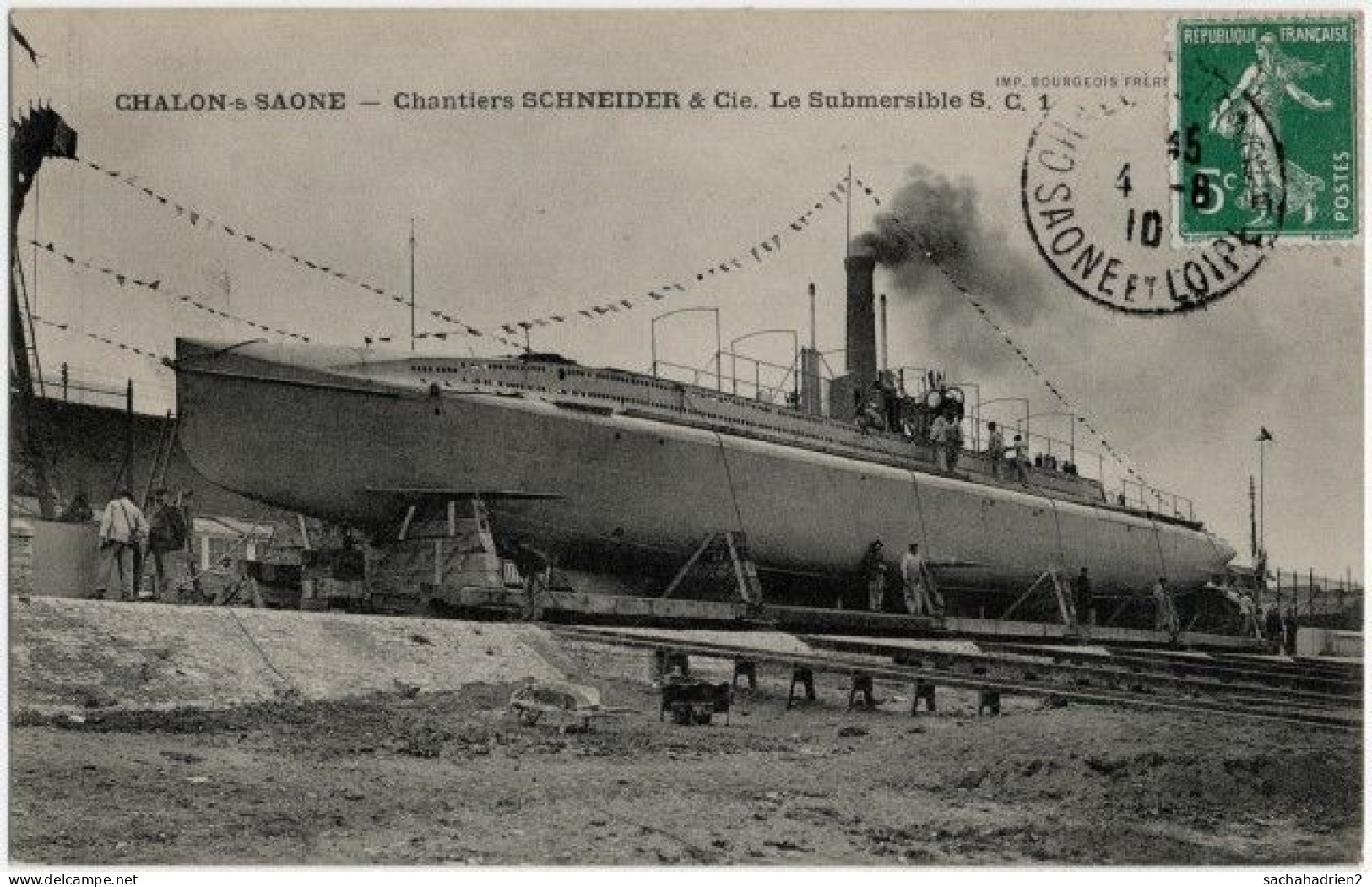 71. CHALON-SUR-SAONE. Chantiers Schneider & Cie. Le Submersible S.C.1 - Chalon Sur Saone