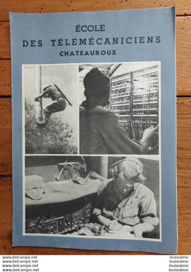 ECOLE DES TELEMECANICIENS DE CHATEAUROUX FEUILLETS DE 4 PAGES - Otros & Sin Clasificación