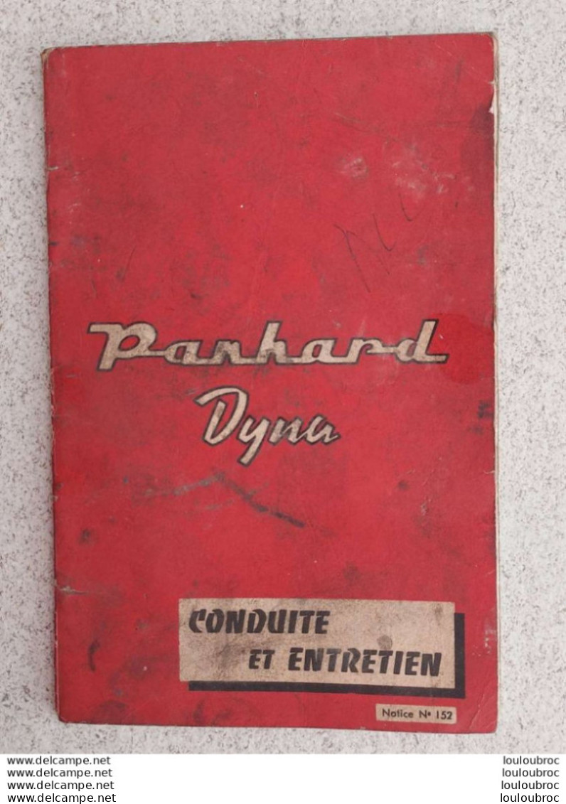 PANHARD DYNA LIVRET DE 42 PAGES - Auto