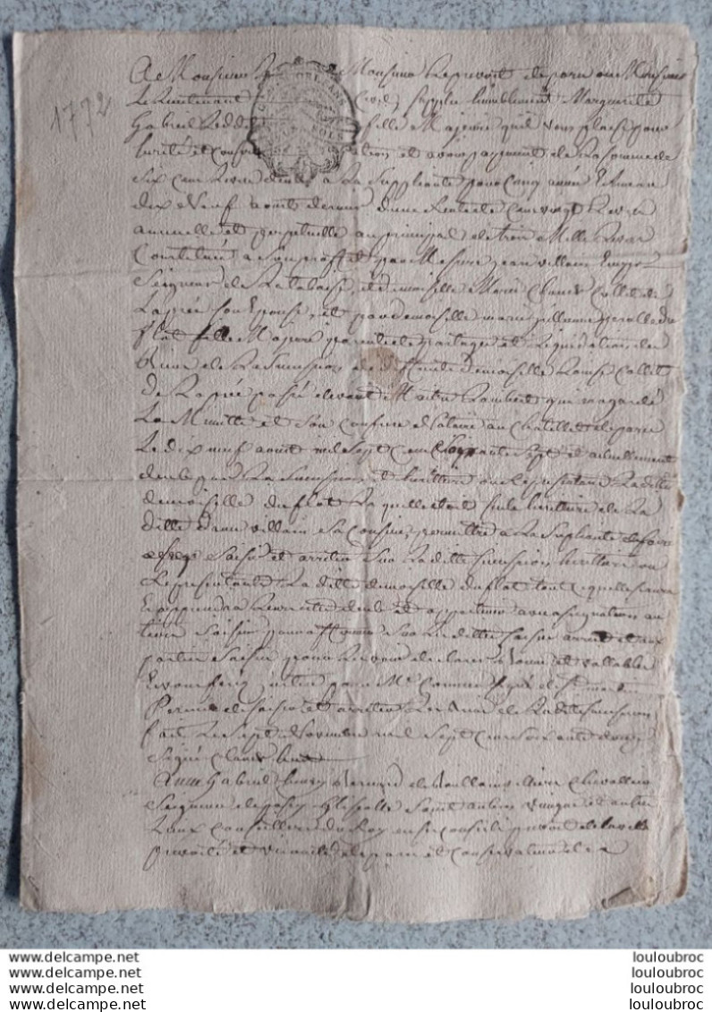 GENERALITE ORLEANS 1772 - Cachets Généralité