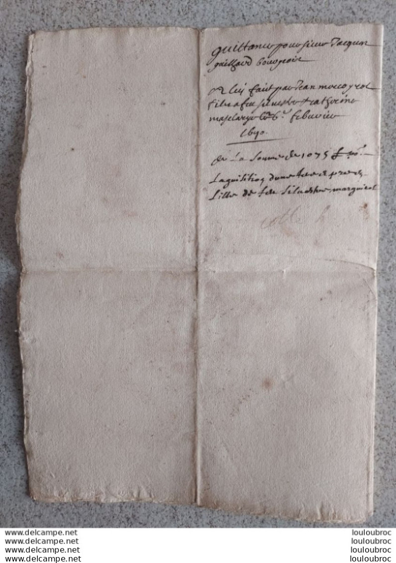 GENERALITE DE MONTPELLIER FEVRIER 1670  DOCUMENT DE 5 PAGES - Gebührenstempel, Impoststempel