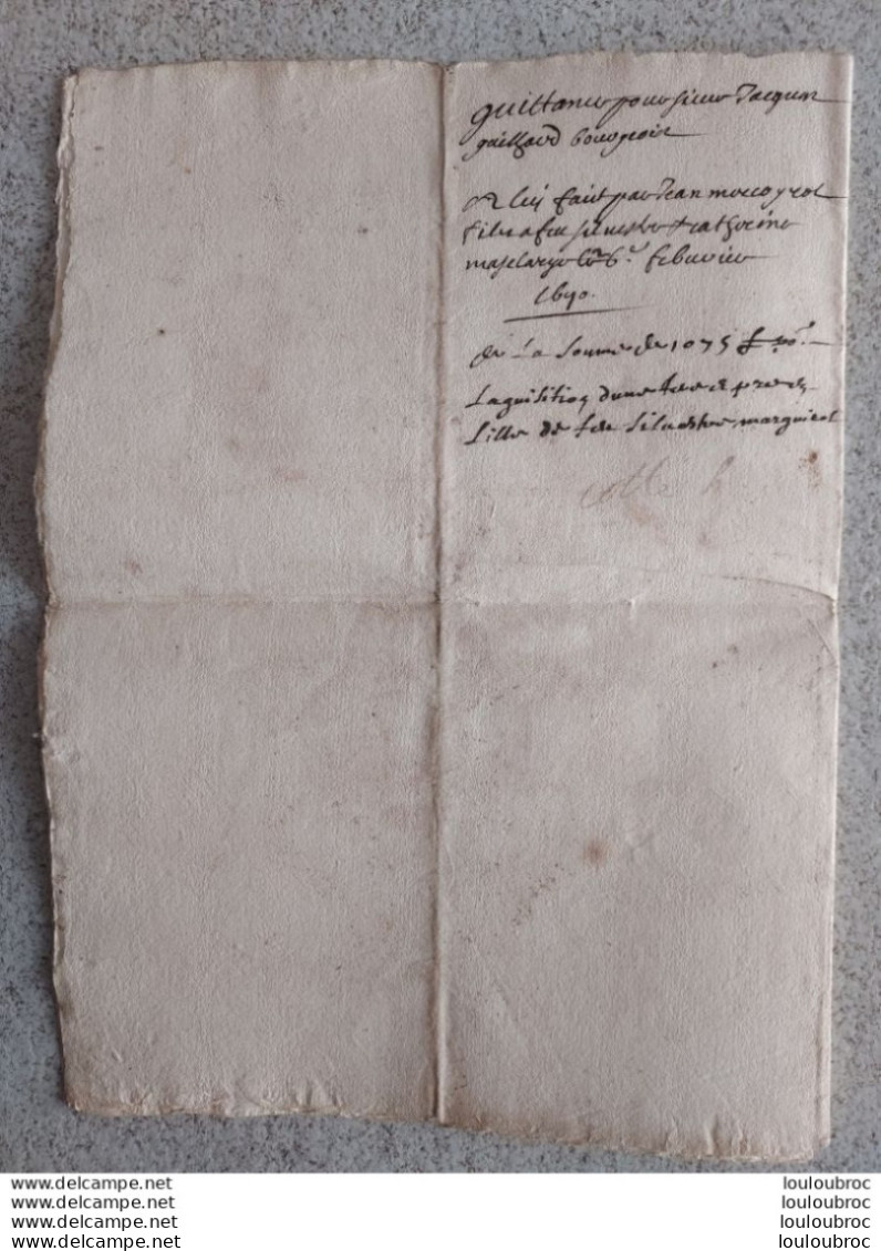 GENERALITE DE MONTPELLIER FEVRIER 1670  DOCUMENT DE 5 PAGES - Cachets Généralité