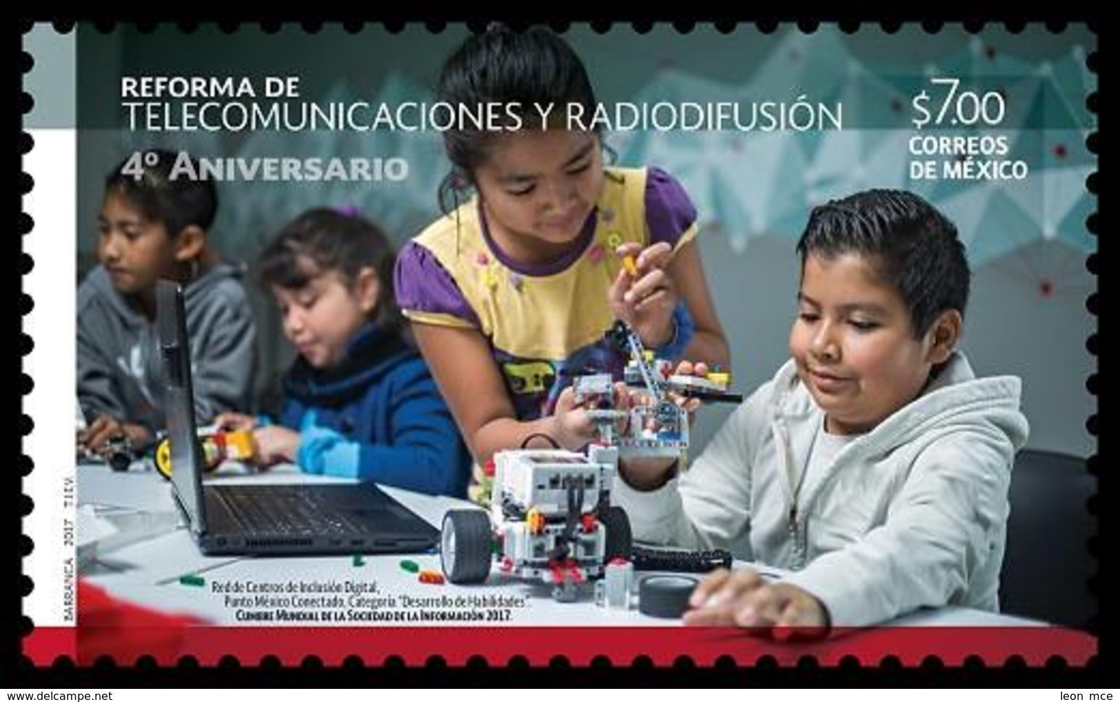 2017 MÉXICO Telecomunicaciones Y Radiodifusión MNH, 4th Anniversary, Telecommunication Reform And Broadcasting, CHILDREN - México