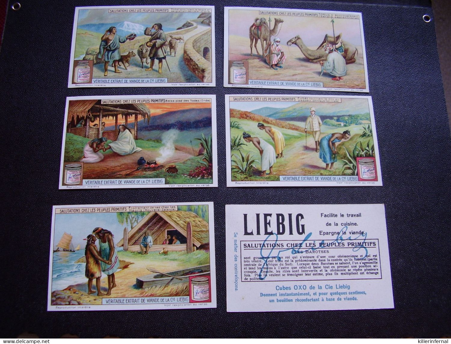 Original Old Cards Chromos Liebig  S 1182 Salutations Chez Les Peuples Primitifs  Complet - Liebig