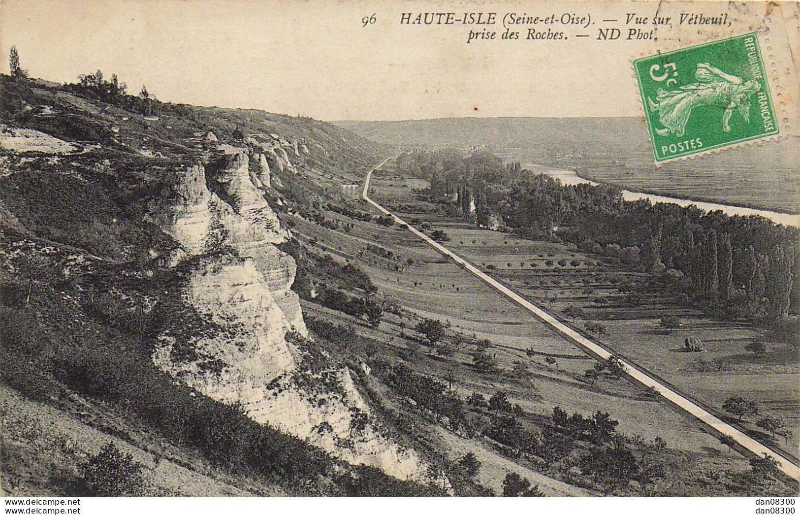 95 HAUTE ISLE VUE SUR VETHEUIL PRISE DES ROCHES - Haute-Isle