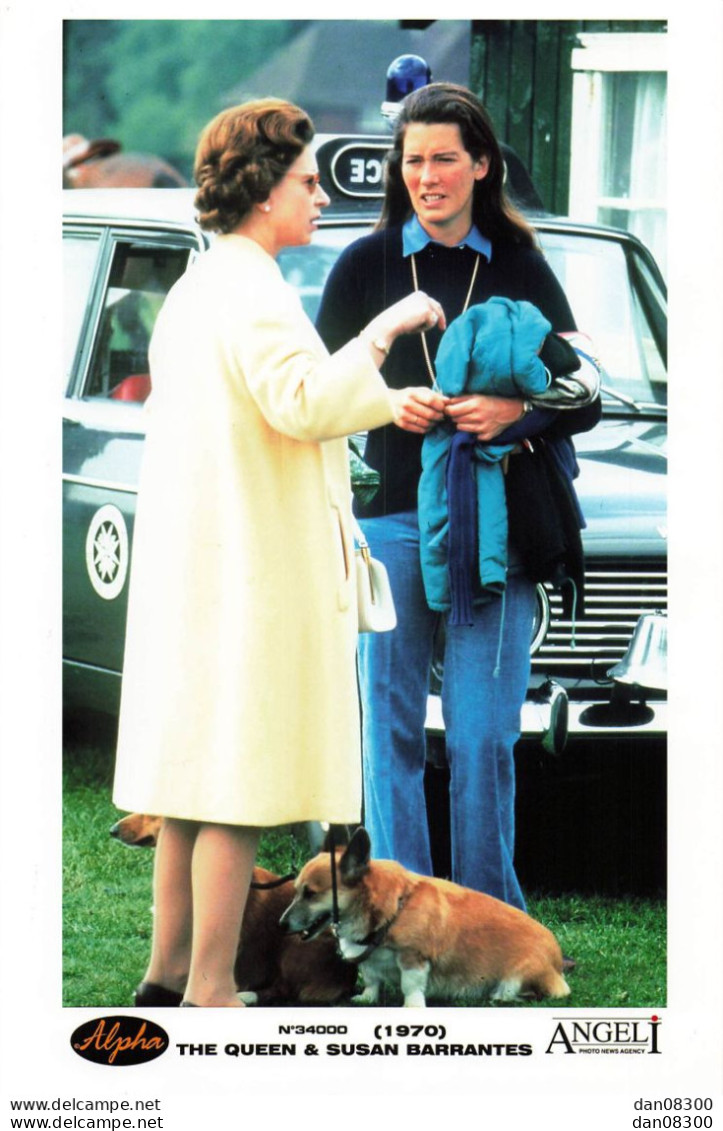 SUSAN BARRANTES MERE DE SARAH FERGUSON & THE QUEEN ELISABETH II AVEC DEUX DE SES CHIENS 1970 PHOTO DE PRESSE ANGELI - Beroemde Personen