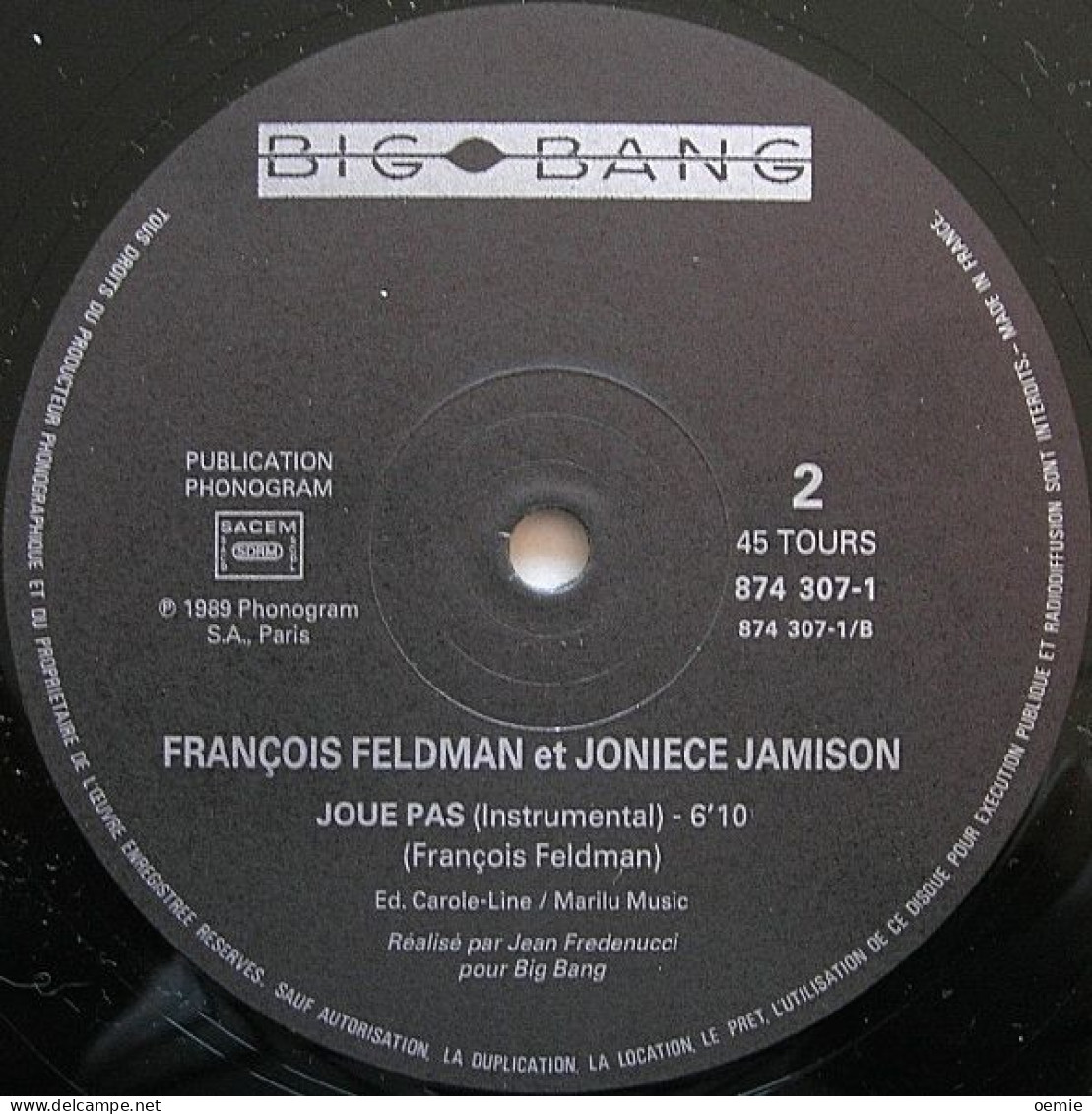 FRANCOIS  FELDMAN   °   JOUE  PAS - 45 G - Maxi-Single