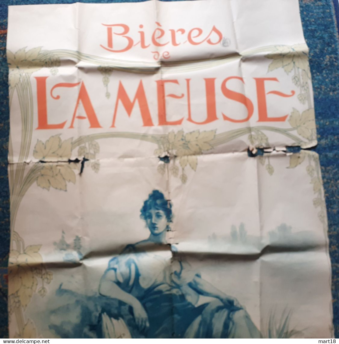 Affiche Originale - Biere LA MEUSE Bar-le-Duc Sèvres Laberthe 1905 - Champenois - Plakate