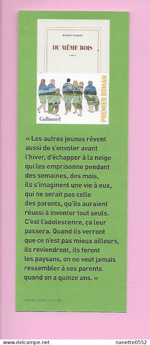 MP - Du Même Bois - Ed. Gallimard - Segnalibri