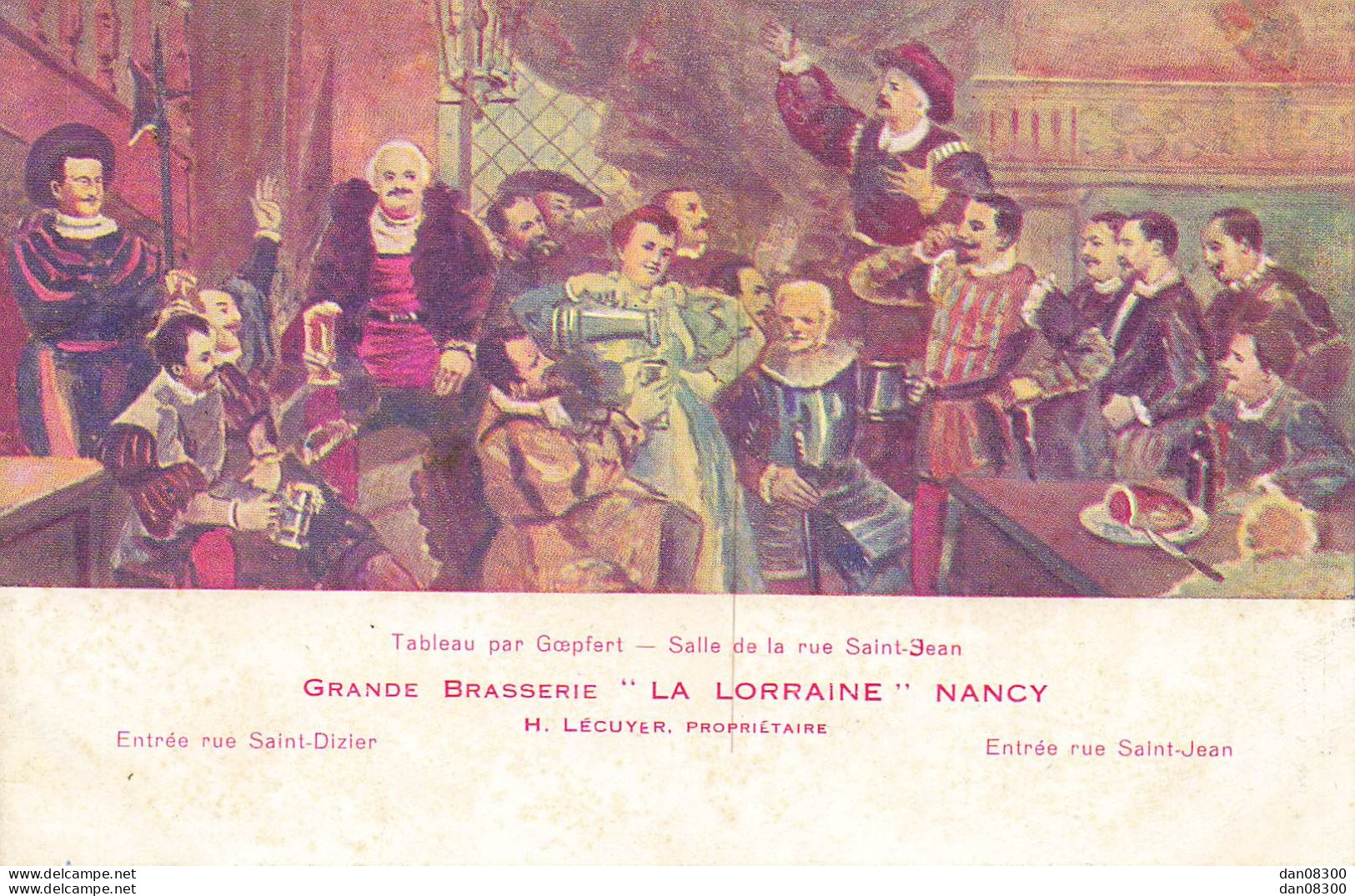 TABLEAU PAR GOEPFERT SALLE DE LA RUE SAINT JEAN GRANDE BRASSERIE LA LORRAINE NANCY - Peintures & Tableaux