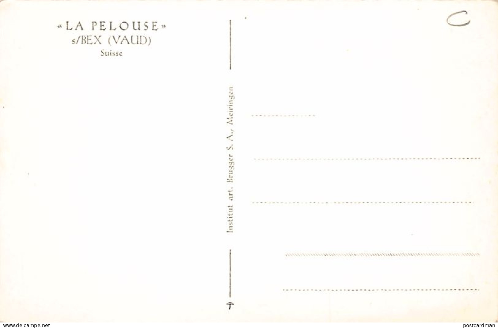 BEX (VD) La Pelouse - Châlet - Ed. Brugger S.A.  - Bex