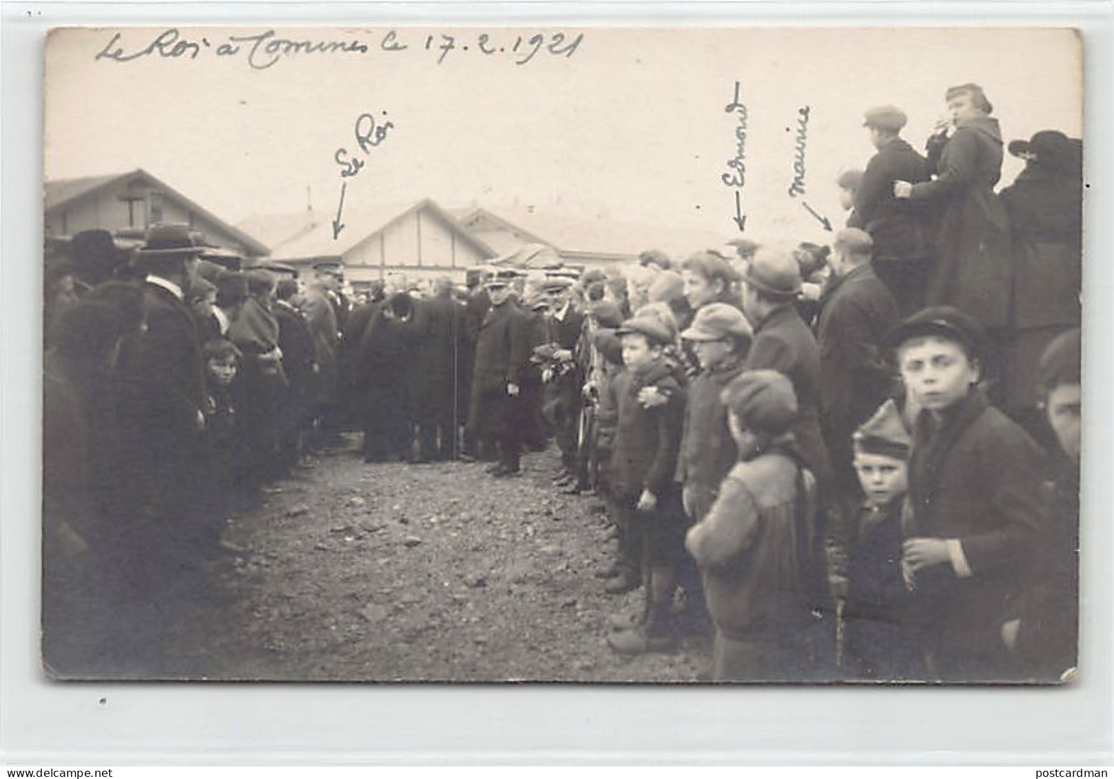 Belgique - COMINES Komen (Hainaut) Le Roi Albert I Le 17 Février 1921 CARTE PHOTO - Koning Albert I 17 Februari 1921 FOT - Comines-Warneton - Komen-Waasten