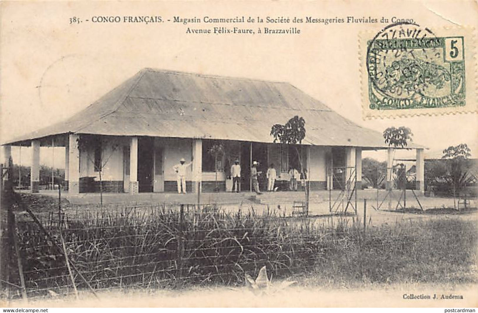 Congo - BRAZZAVILLE - Magasin Commercial De La Société Des Messageries Fluviales, Avenue Félix-Faure - Ed. J. Audema 385 - Otros & Sin Clasificación