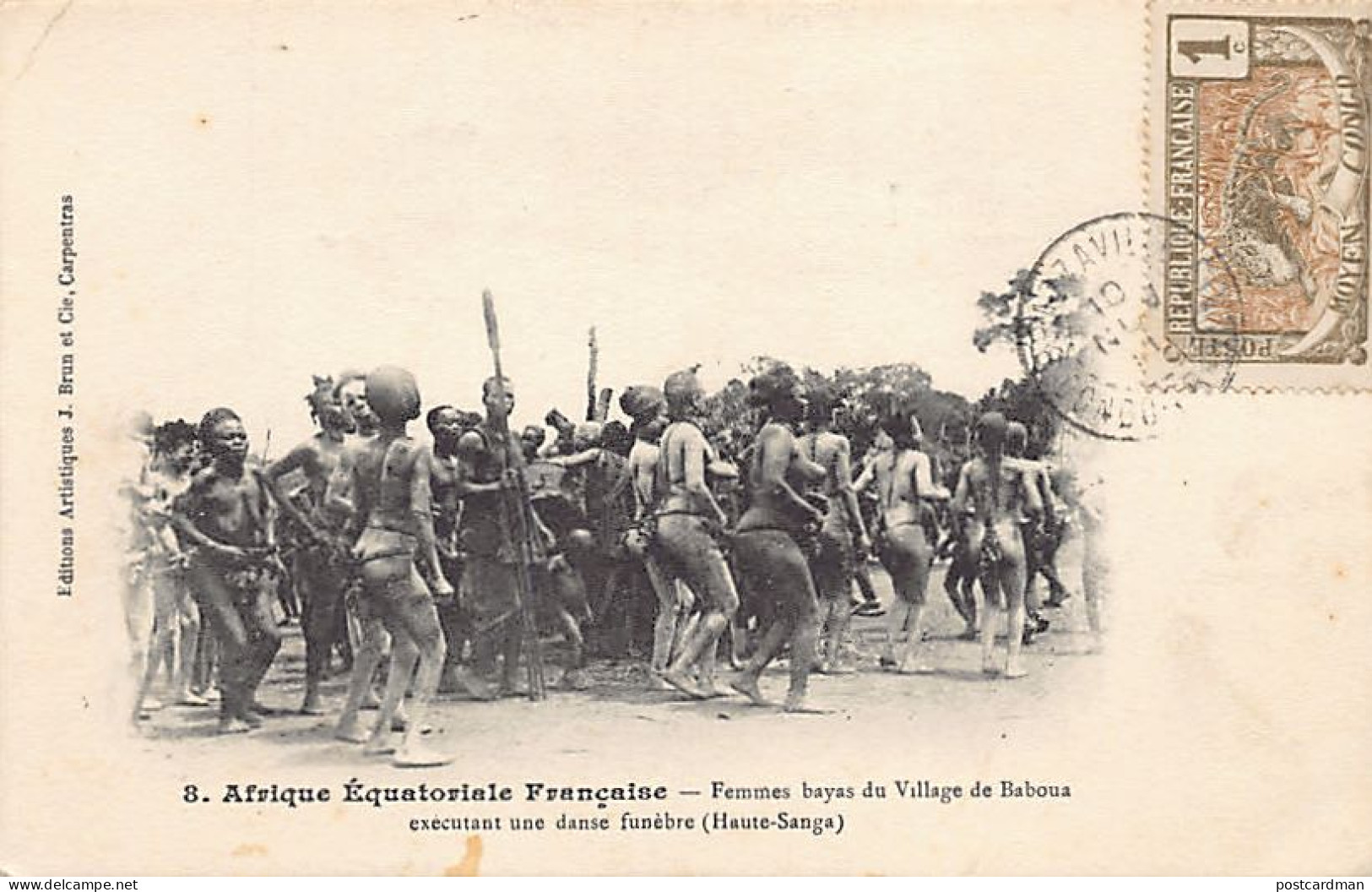 Centrafrique - Femmes Bayas Du Village De Baboua Exécutant Une Danse Funèbre (Haute Rivière Sangha) - Ed. J. Brun & Cie  - Repubblica Centroafricana