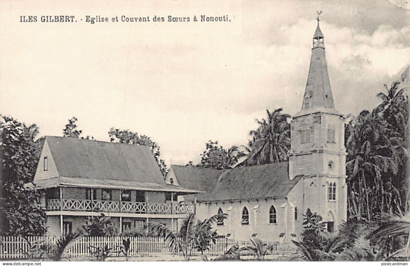 Kiribati - Gilbert Islands - NONOUTI - Church And Sisters' Convent - Publ. Unknown  - Kiribati