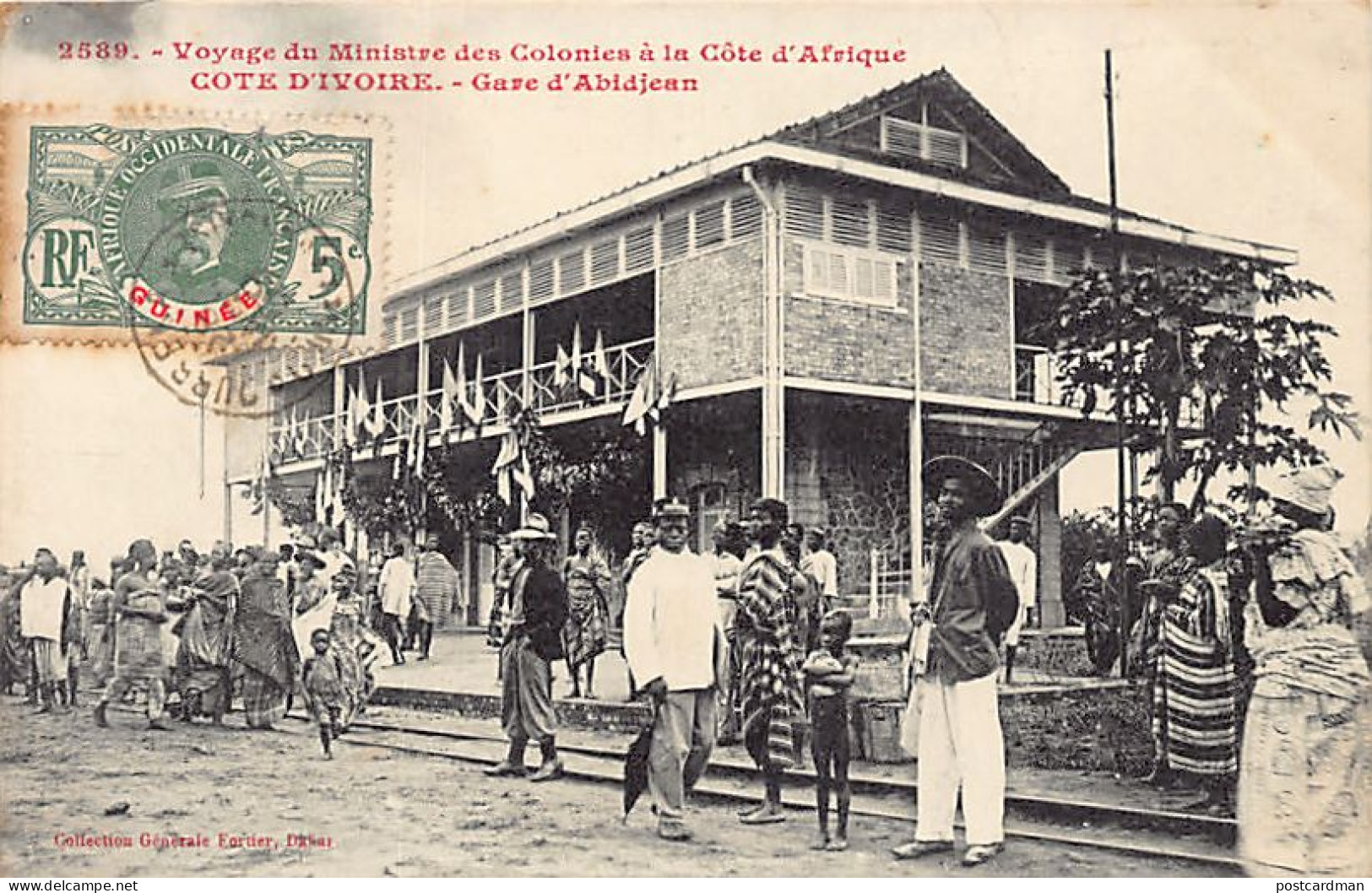 Côte D'Ivoire - Voyage Du Ministre Des Colonies - Gare D'Abidjan - Ed. Fortier 2589 - Ivory Coast