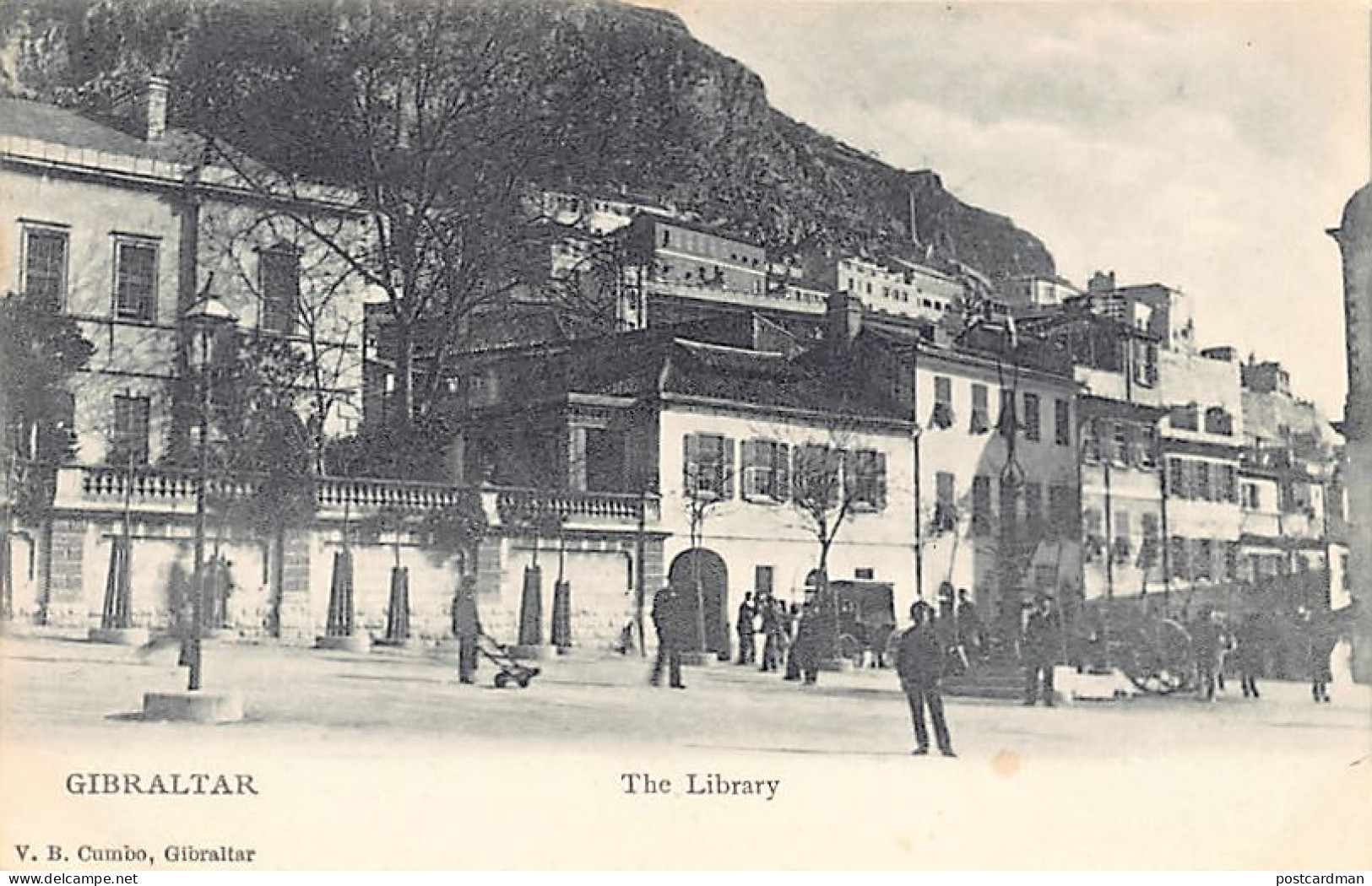 Gibraltar - The Library - Publ. V. B. Cumbo  - Gibraltar