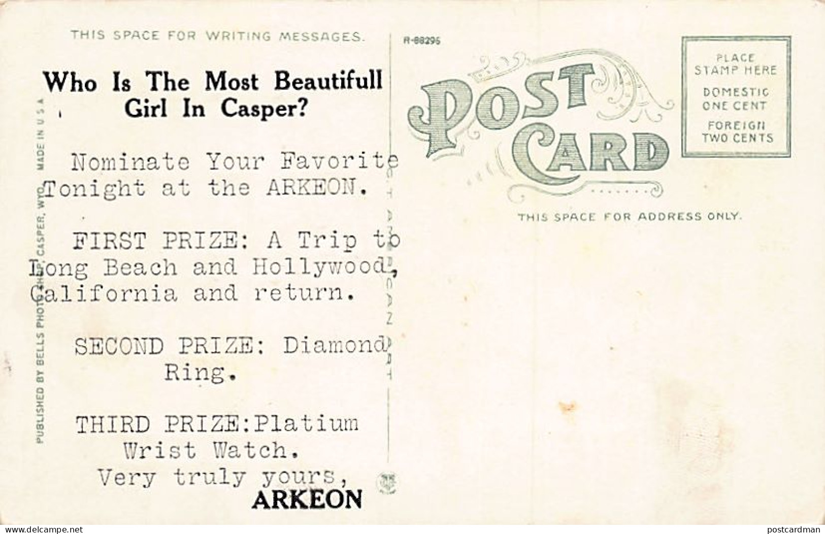 Usa - CASPER (WY) Arkeon Dancing Academy, April 8th, 1922 - Casper
