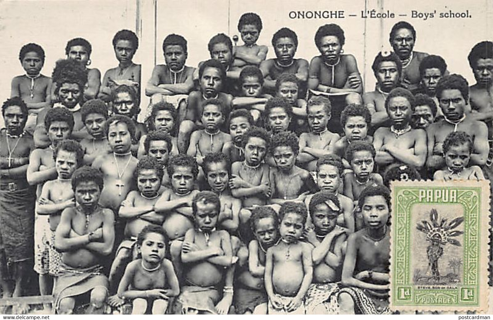 Papua New Guinea - ONONGE - The Boys' School - Publ. Missionnaires Du Sacré Coeur D'Issoudun  - Papua Nueva Guinea